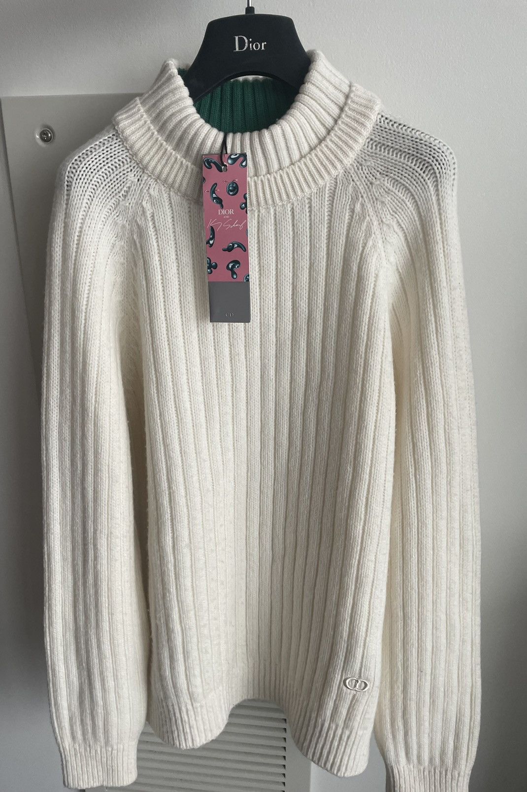 Dior Runway $2,750 Cashmere Virgin Wool Dior Logo Sweater Size US L / EU 52-54 / 3 - 9 Thumbnail