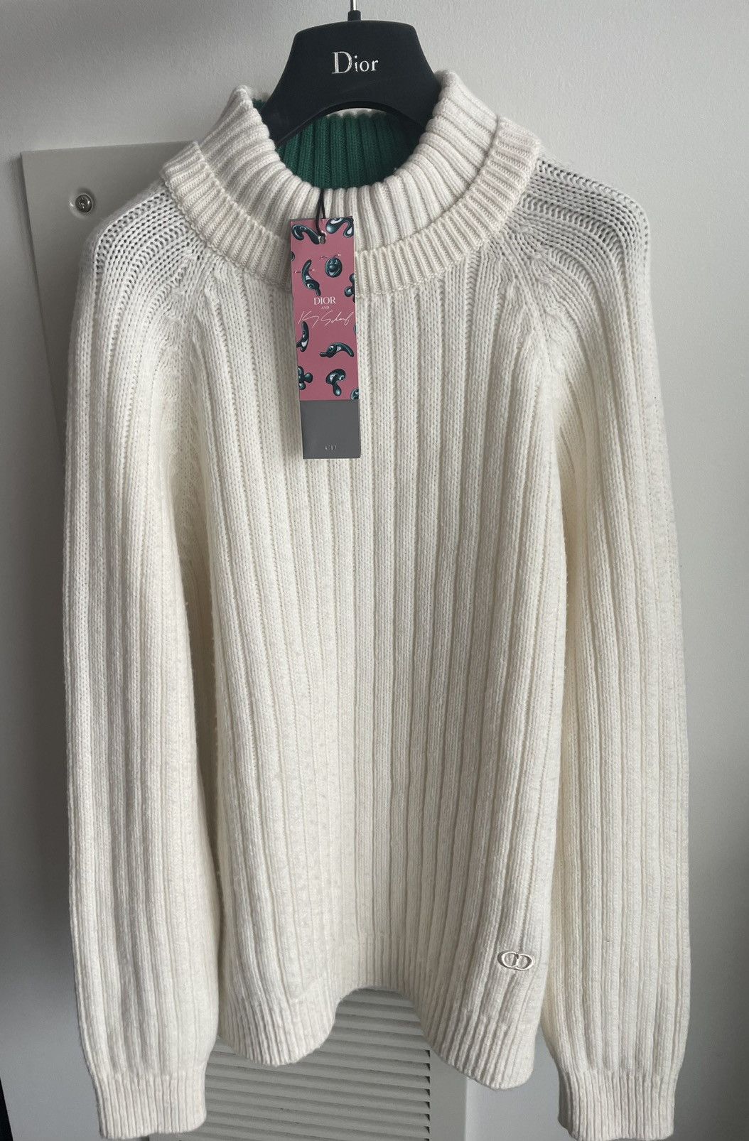 Dior Runway $2,750 Cashmere Virgin Wool Dior Logo Sweater Size US L / EU 52-54 / 3 - 21 Thumbnail