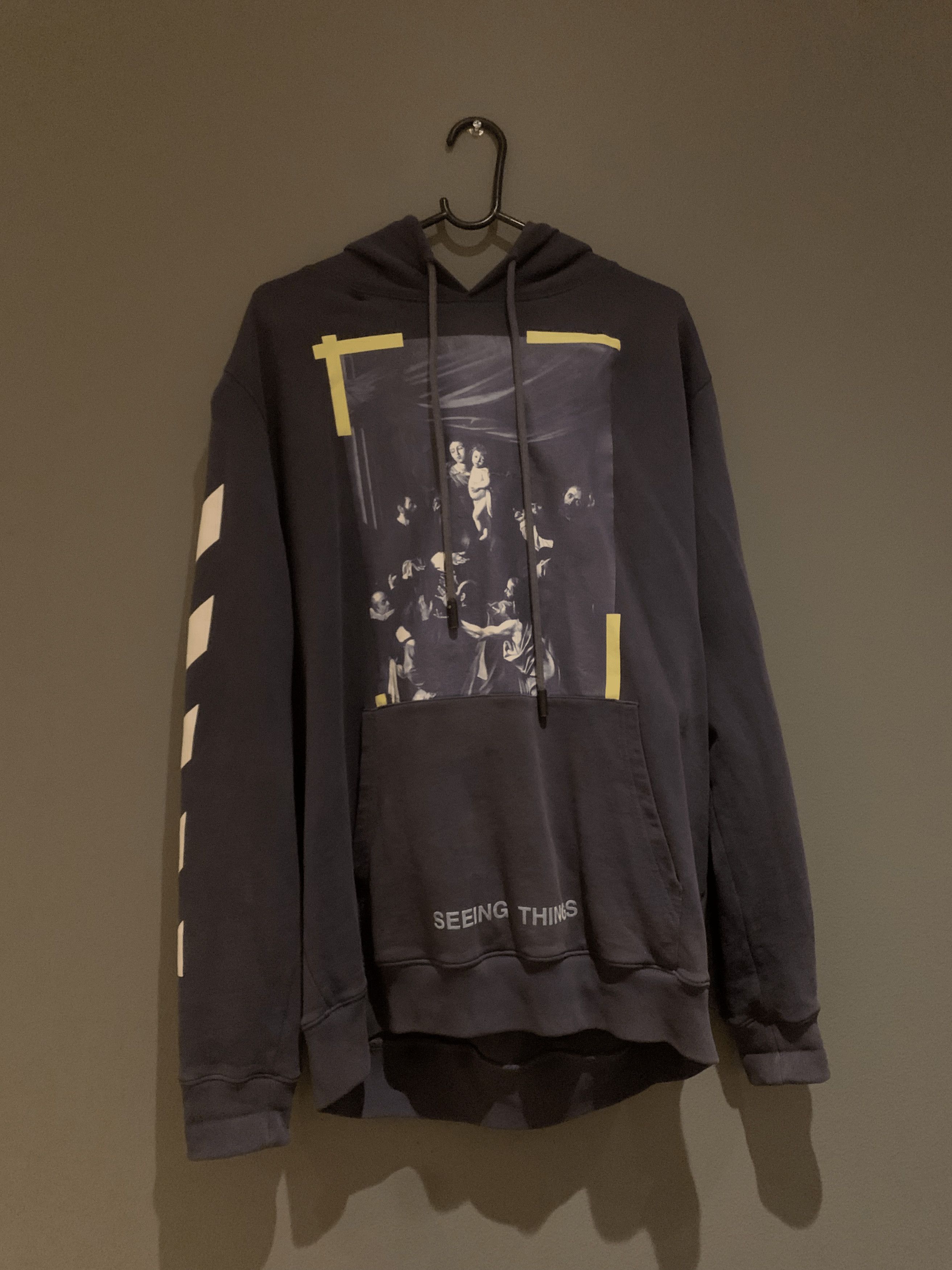 Off-White Off White Blue Caravaggio Hoodie Size US L / EU 52-54 / 3 - 3 Thumbnail