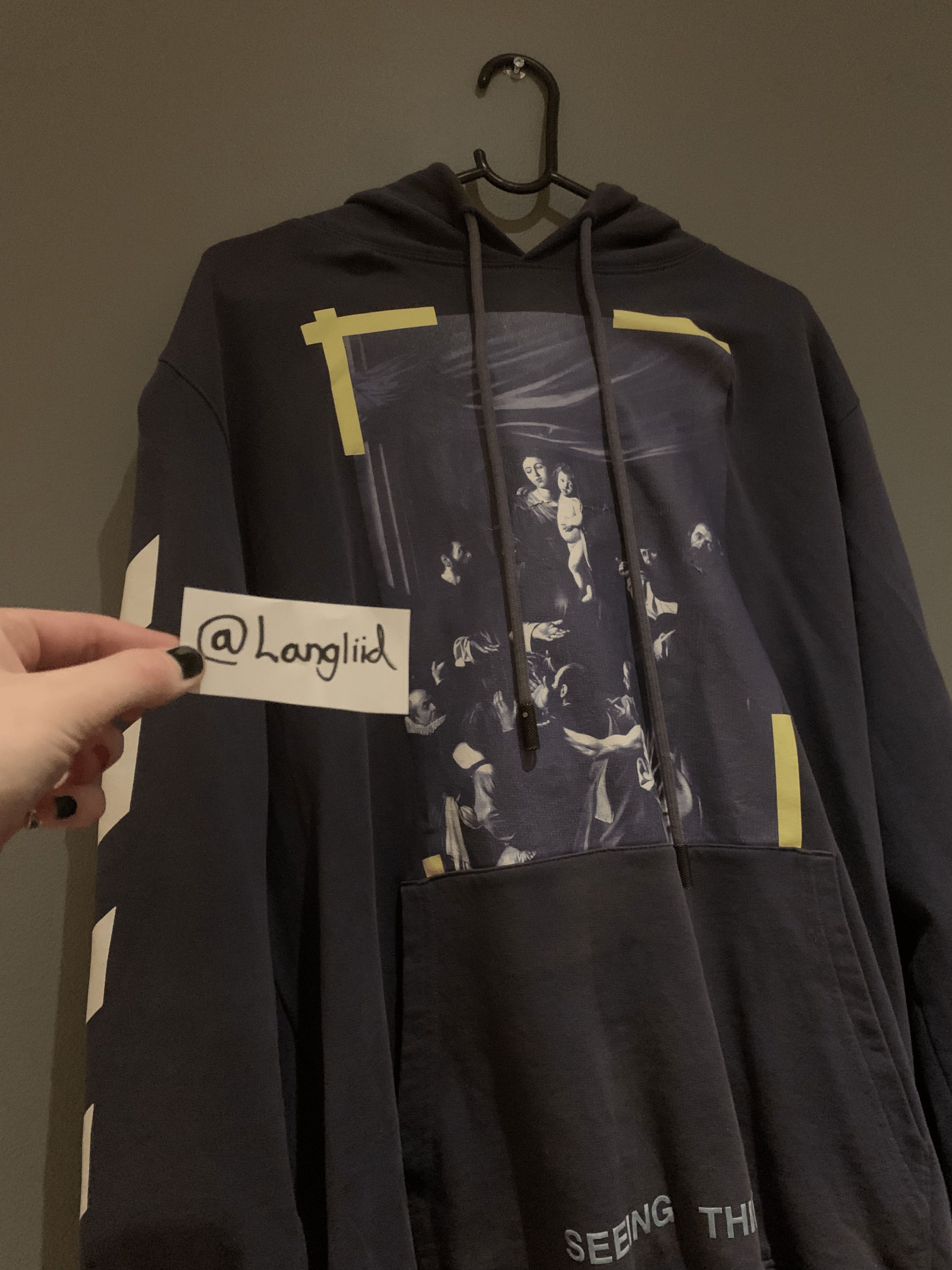 Off-White Off White Blue Caravaggio Hoodie Size US L / EU 52-54 / 3 - 2 Thumbnail