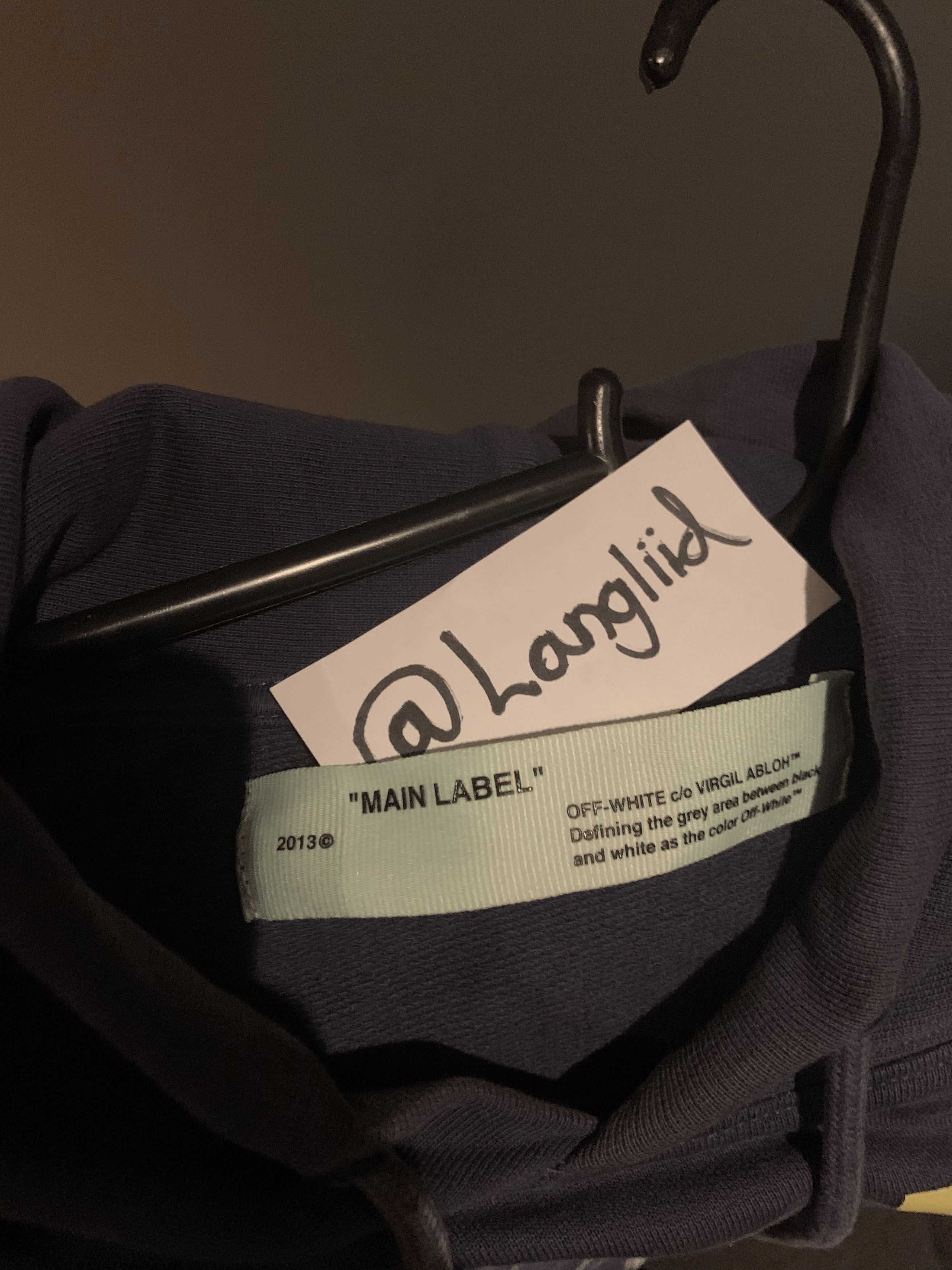 Off-White Off White Blue Caravaggio Hoodie Size US L / EU 52-54 / 3 - 5 Thumbnail