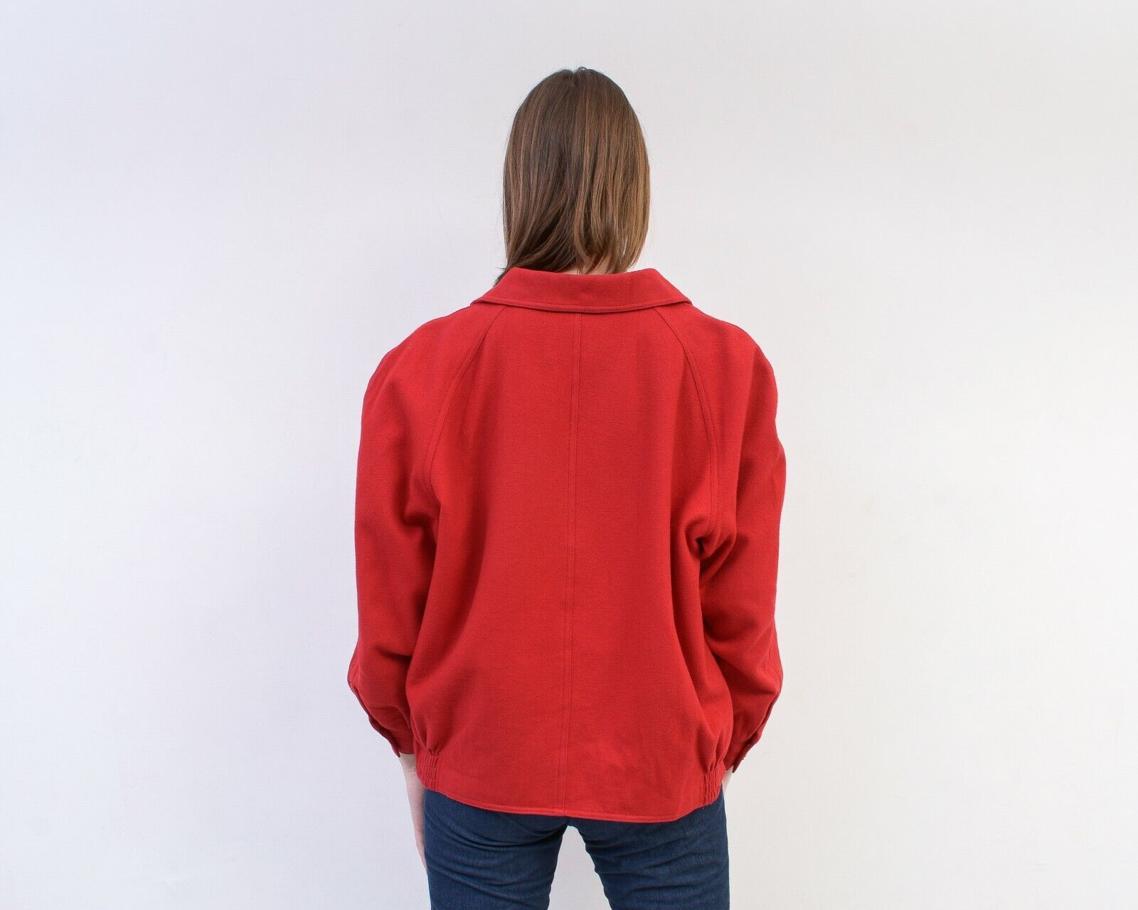 Vintage Women Wool Bomber Jacket Double Breasted Paris Marine Button Size M / US 6-8 / IT 42-44 - 4 Thumbnail