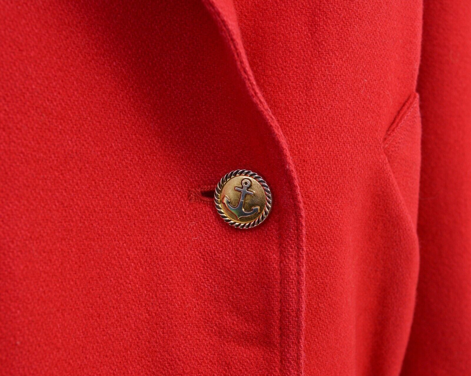 Vintage Women Wool Bomber Jacket Double Breasted Paris Marine Button Size M / US 6-8 / IT 42-44 - 5 Thumbnail