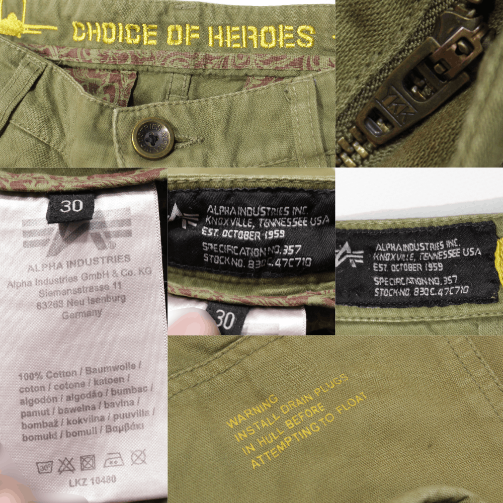 Alpha Industries Multipocket Military Sun Faded Pants Size US 30 / EU 46 - 7 Thumbnail