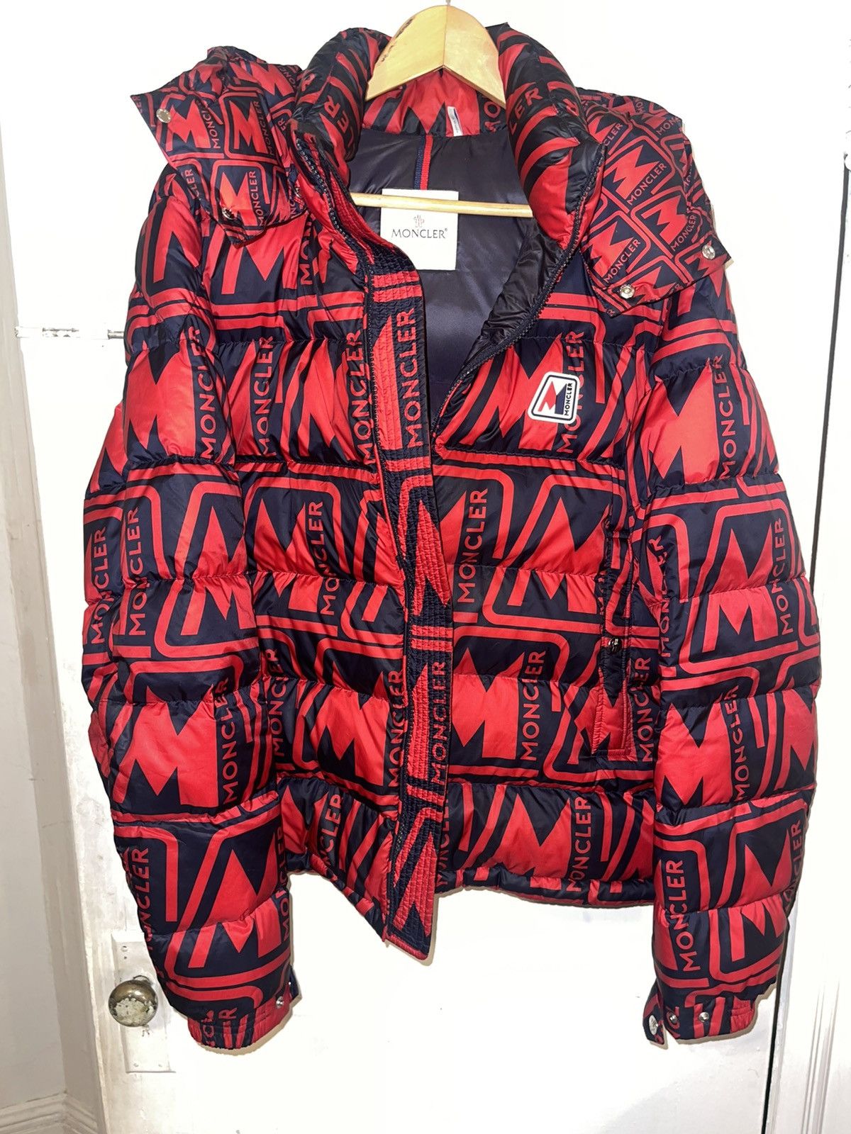 image of Moncler Frioland Red Navy Blue Size 5 Xl, Men's