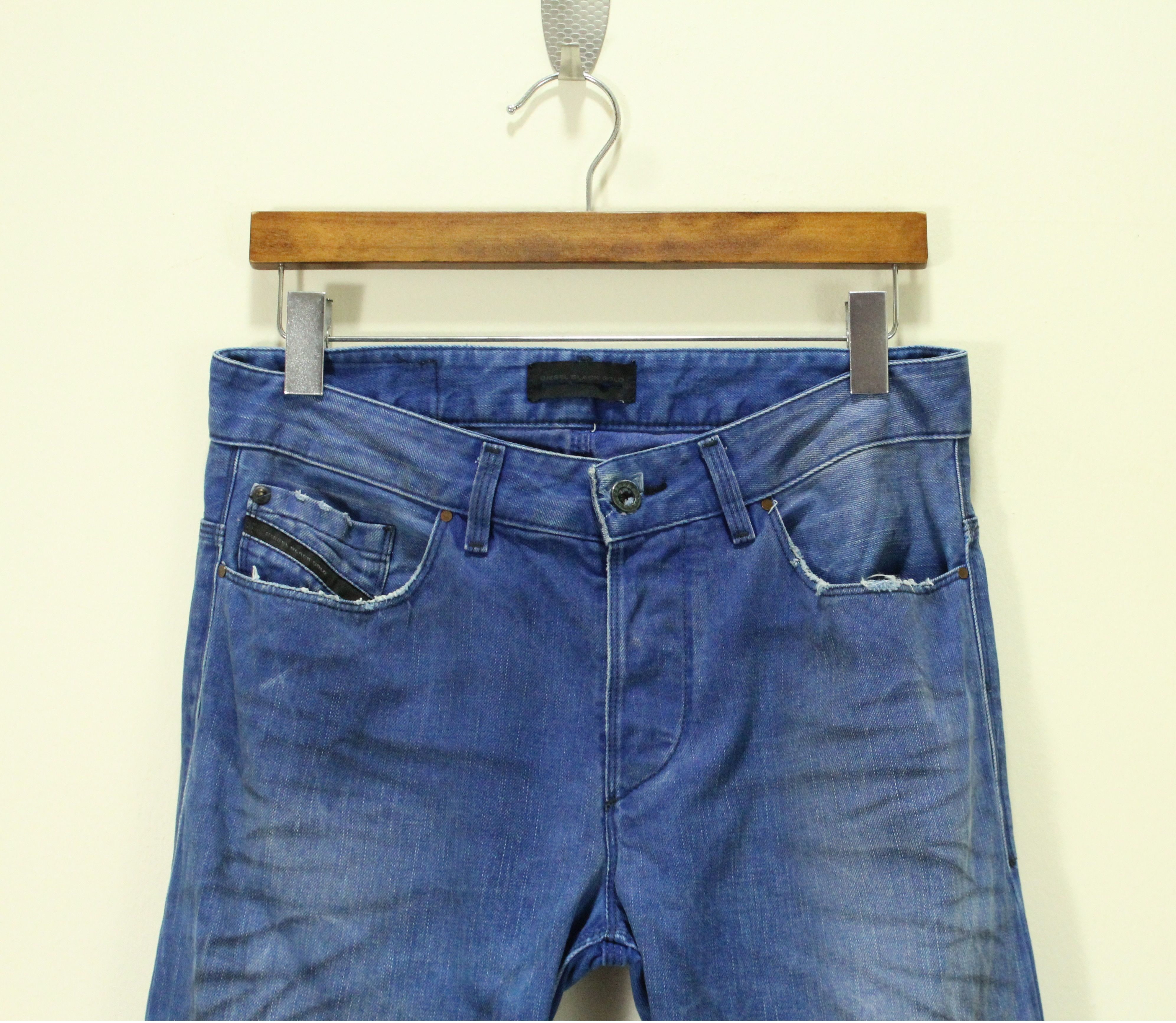 Diesel Black Gold DIESEL BLACK GOLD Jeans Distressed Style Size US 30 / EU 46 - 4 Thumbnail