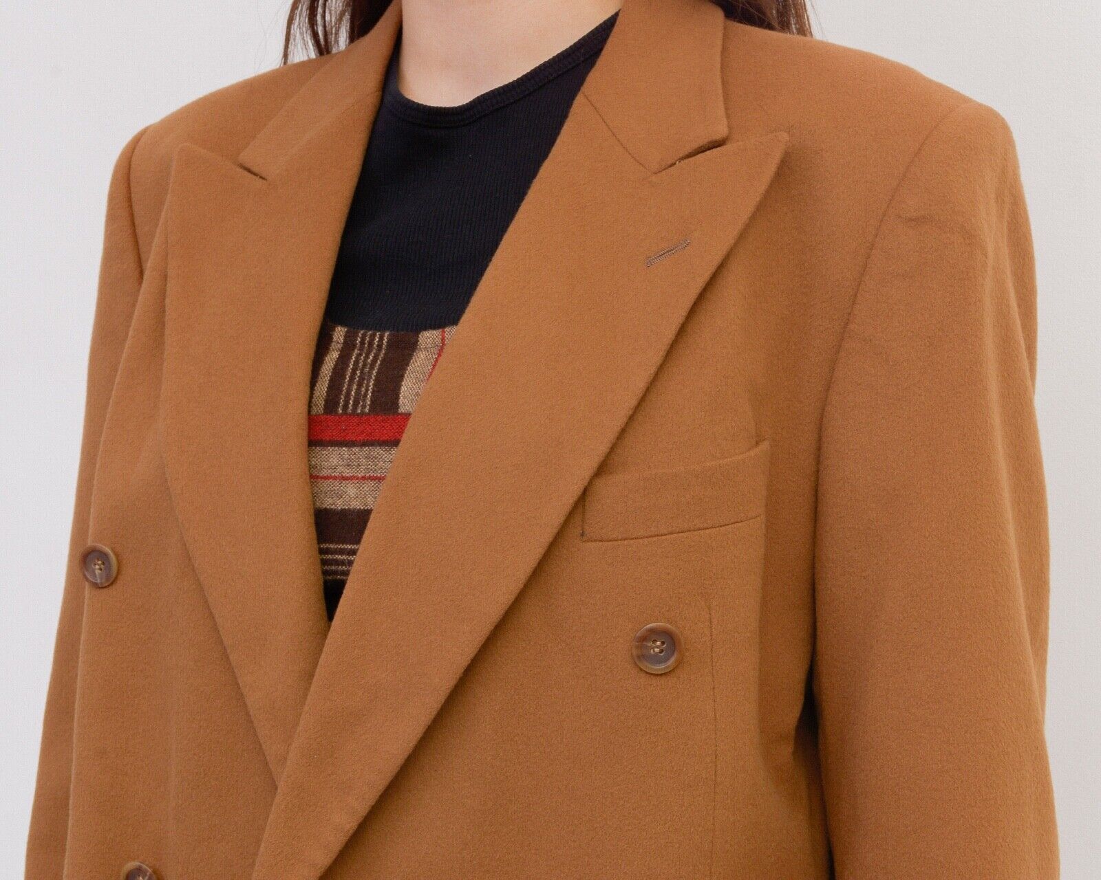 Vintage Nino Danieli Women Cashmere Blazer Jacket Wool Coat Italy L Size L / US 10 / IT 46 - 5 Thumbnail