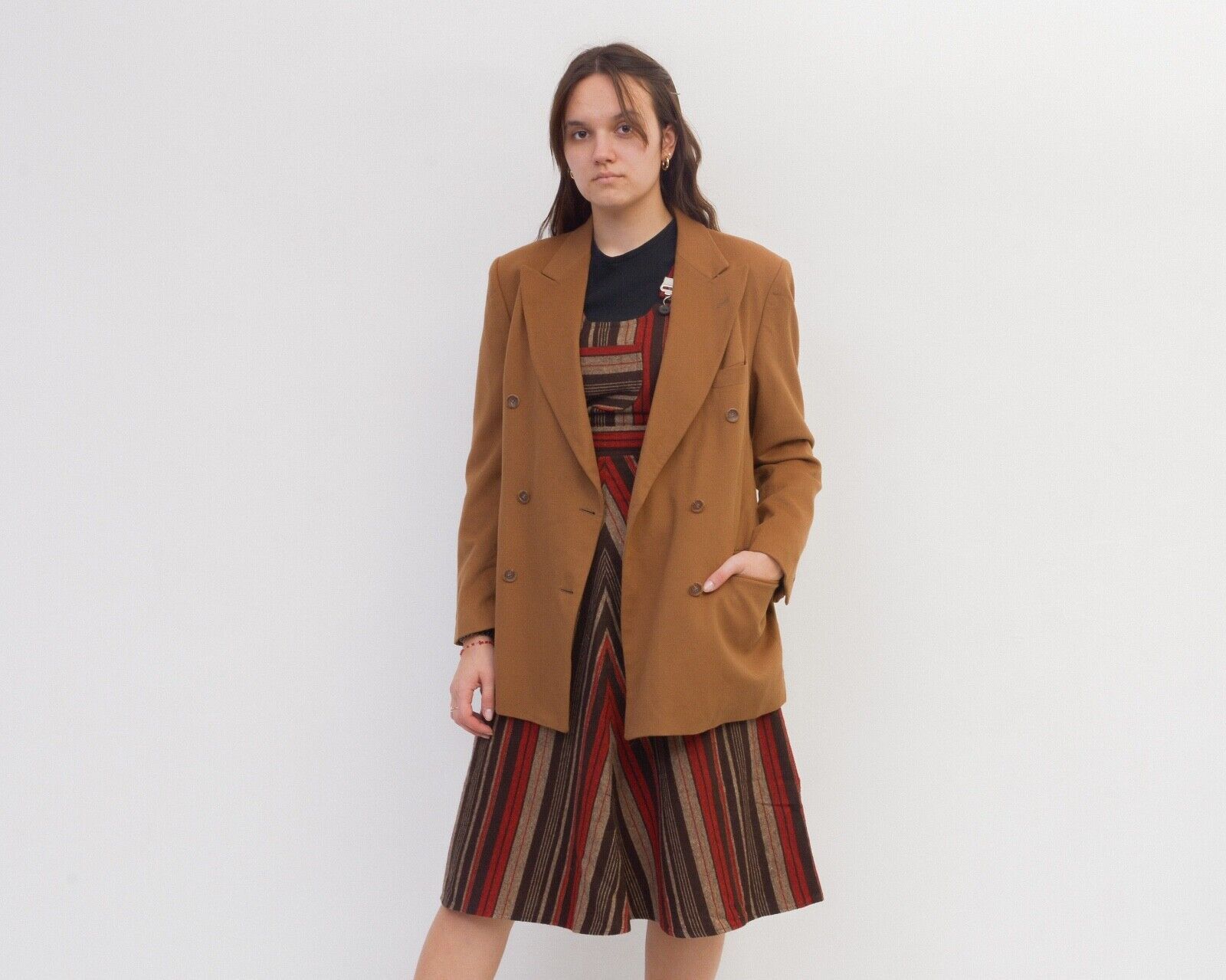 Vintage Nino Danieli Women Cashmere Blazer Jacket Wool Coat Italy L Size L / US 10 / IT 46 - 1 Thumbnail