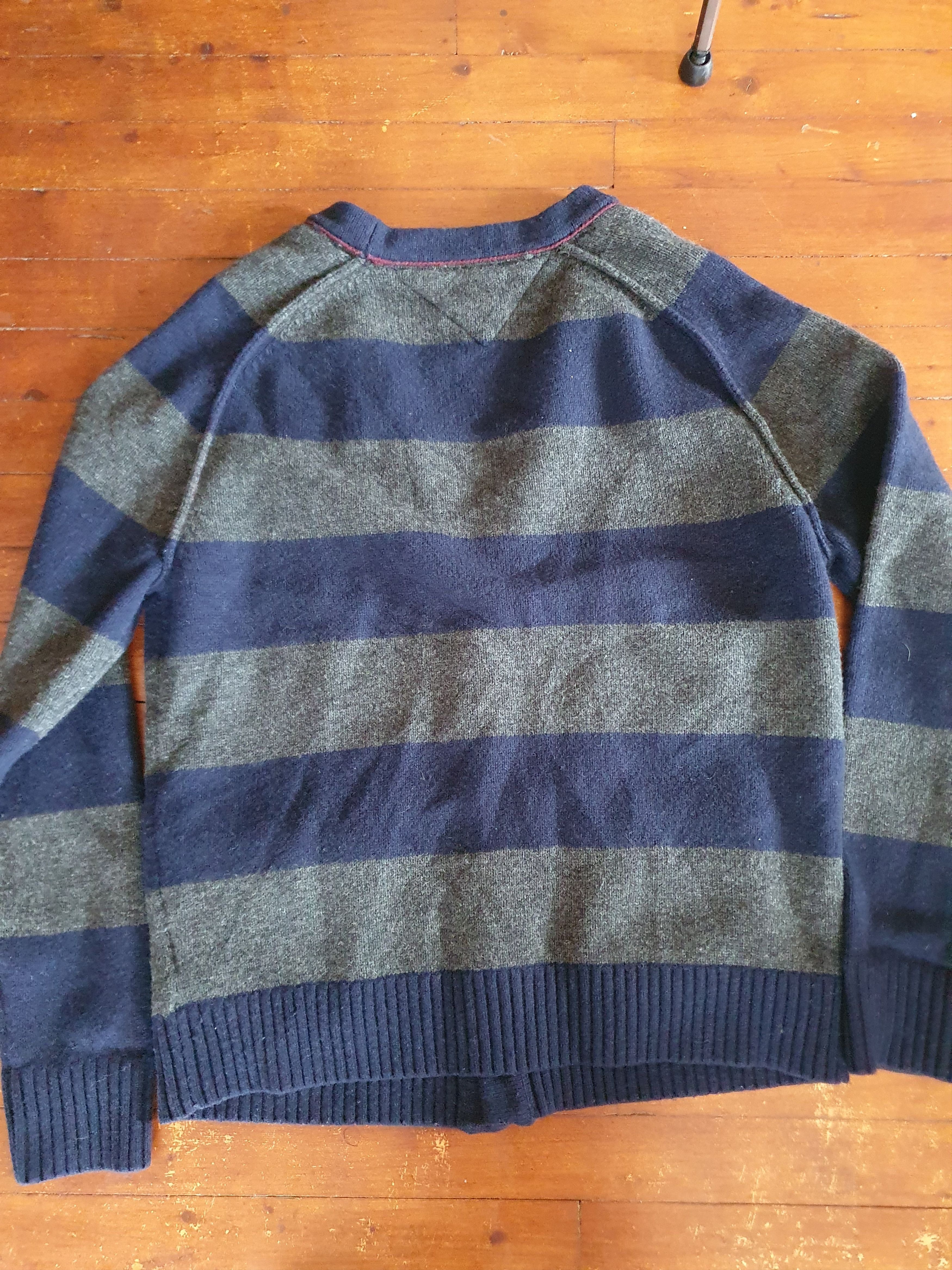 Tommy Hilfiger Tommy Hilfiger Lambswool Striped Long Cardigan Sweater,szXL Size US XL / EU 56 / 4 - 12 Thumbnail