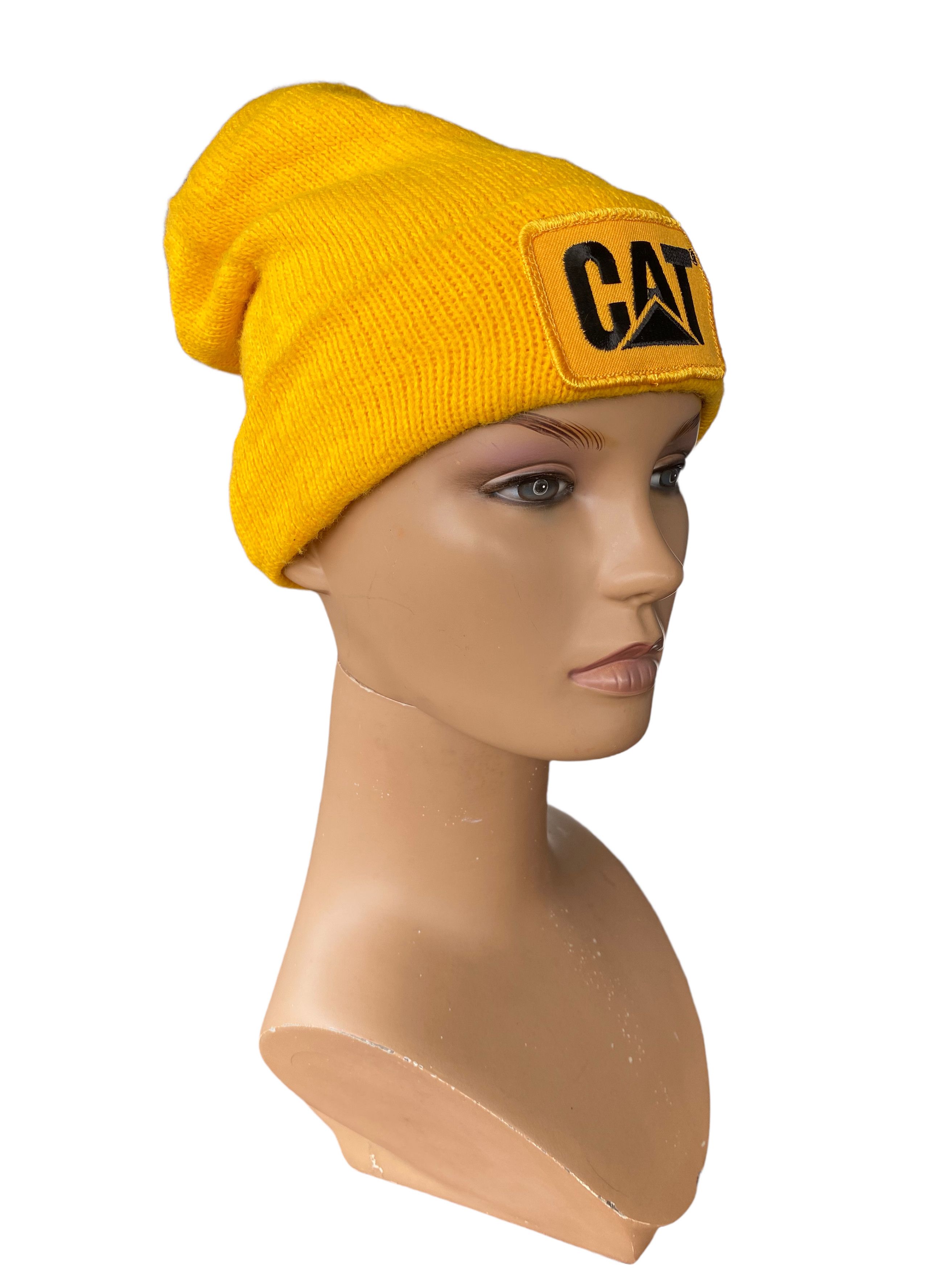 Caterpillar Vintage CATERPILLAR Big Logo Beanie Cap Size ONE SIZE - 2 Thumbnail
