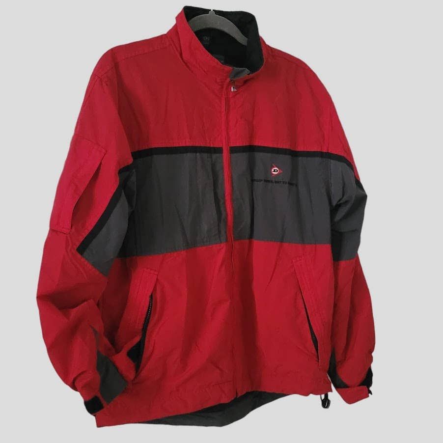 Vintage 90s Dunlop Tires Swingster Jacket S Red/Black/Gray store Unisex