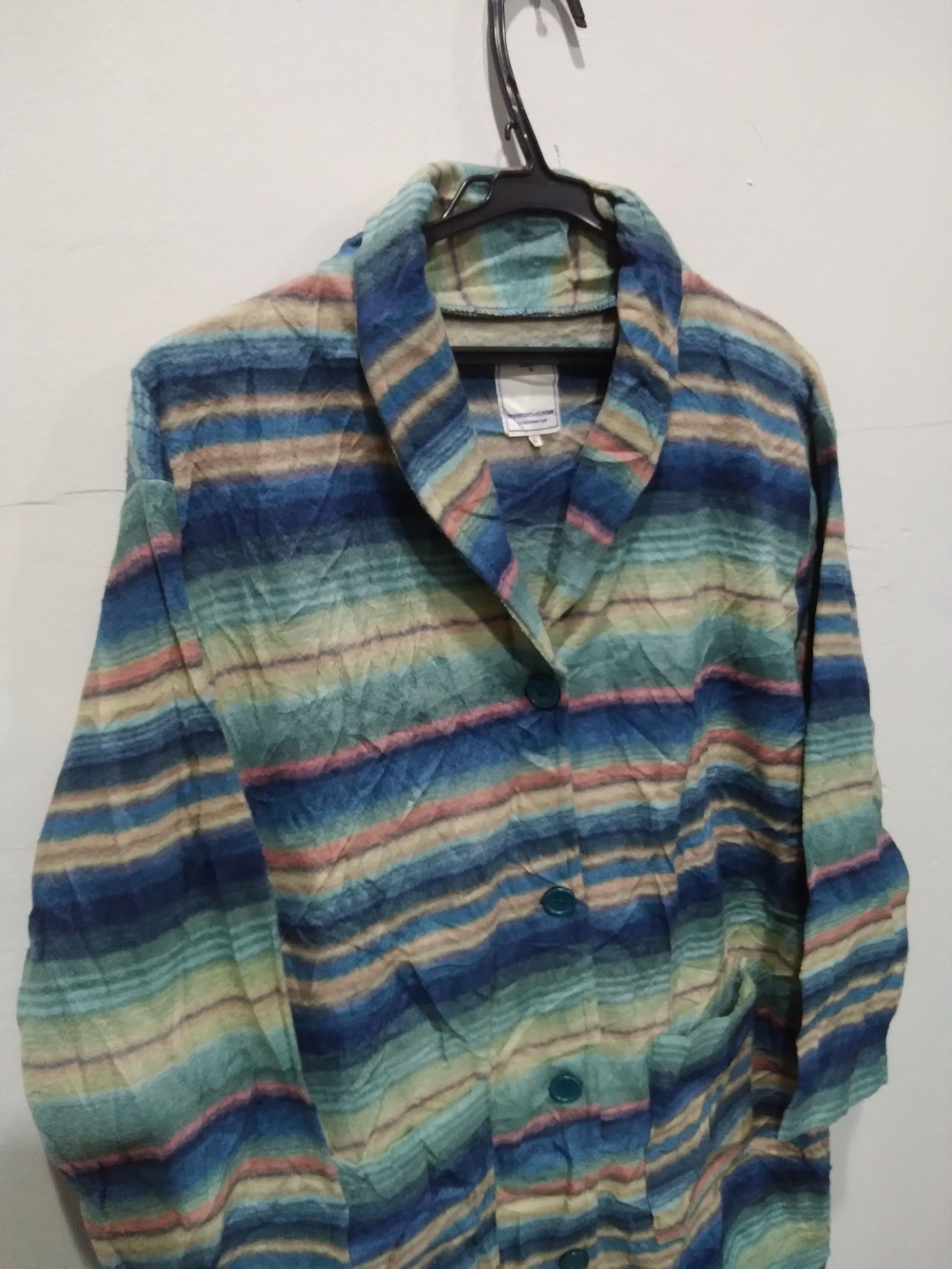 20471120 💥SEVENDAYS = SUNDAY NAVAJO MOTIVE Rare Multicolour Wool Size L / US 10 / IT 46 - 6 Thumbnail