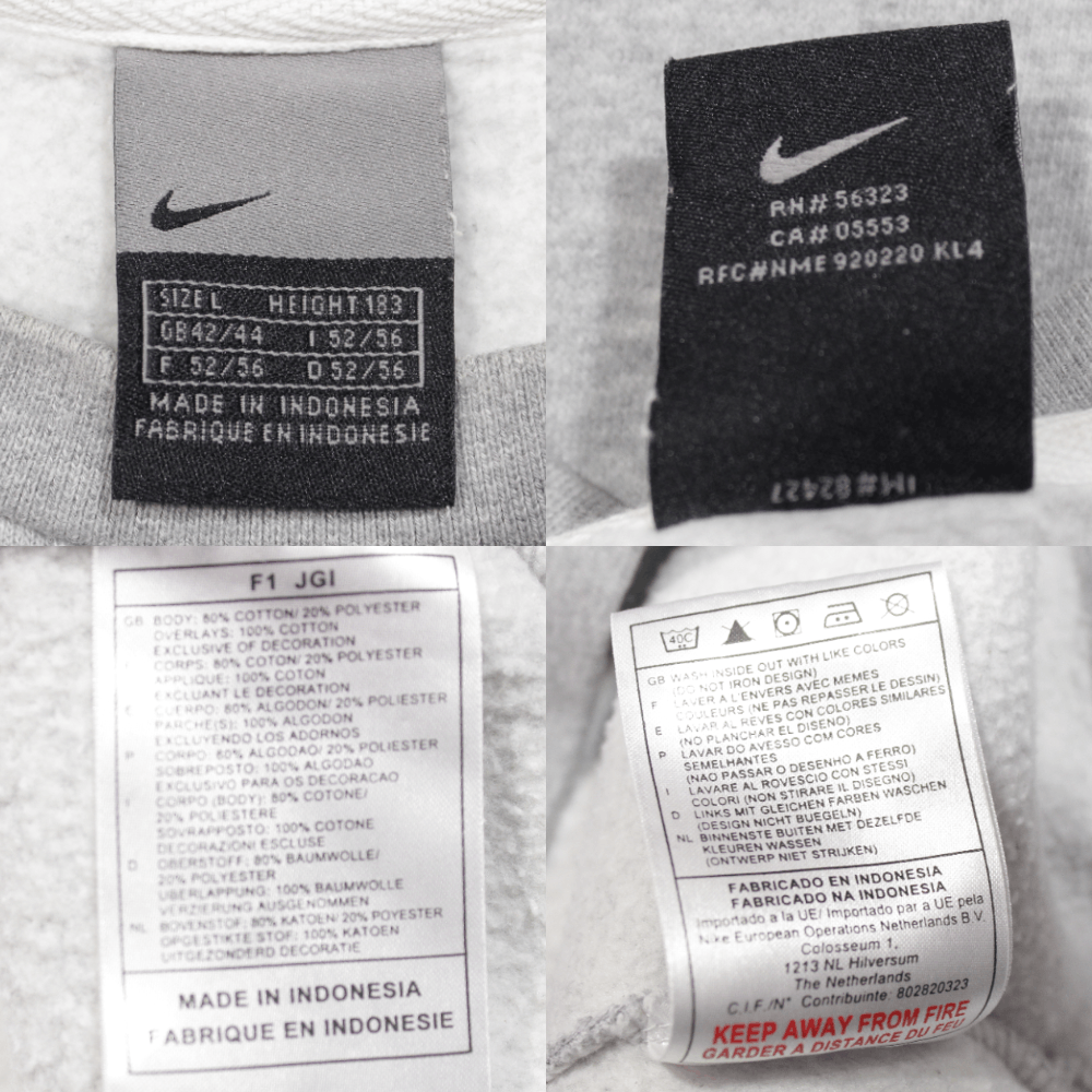 Nike 90S Swoosh Big Logo Fleece Lined Sweatshirt Size US L / EU 52-54 / 3 - 7 Thumbnail