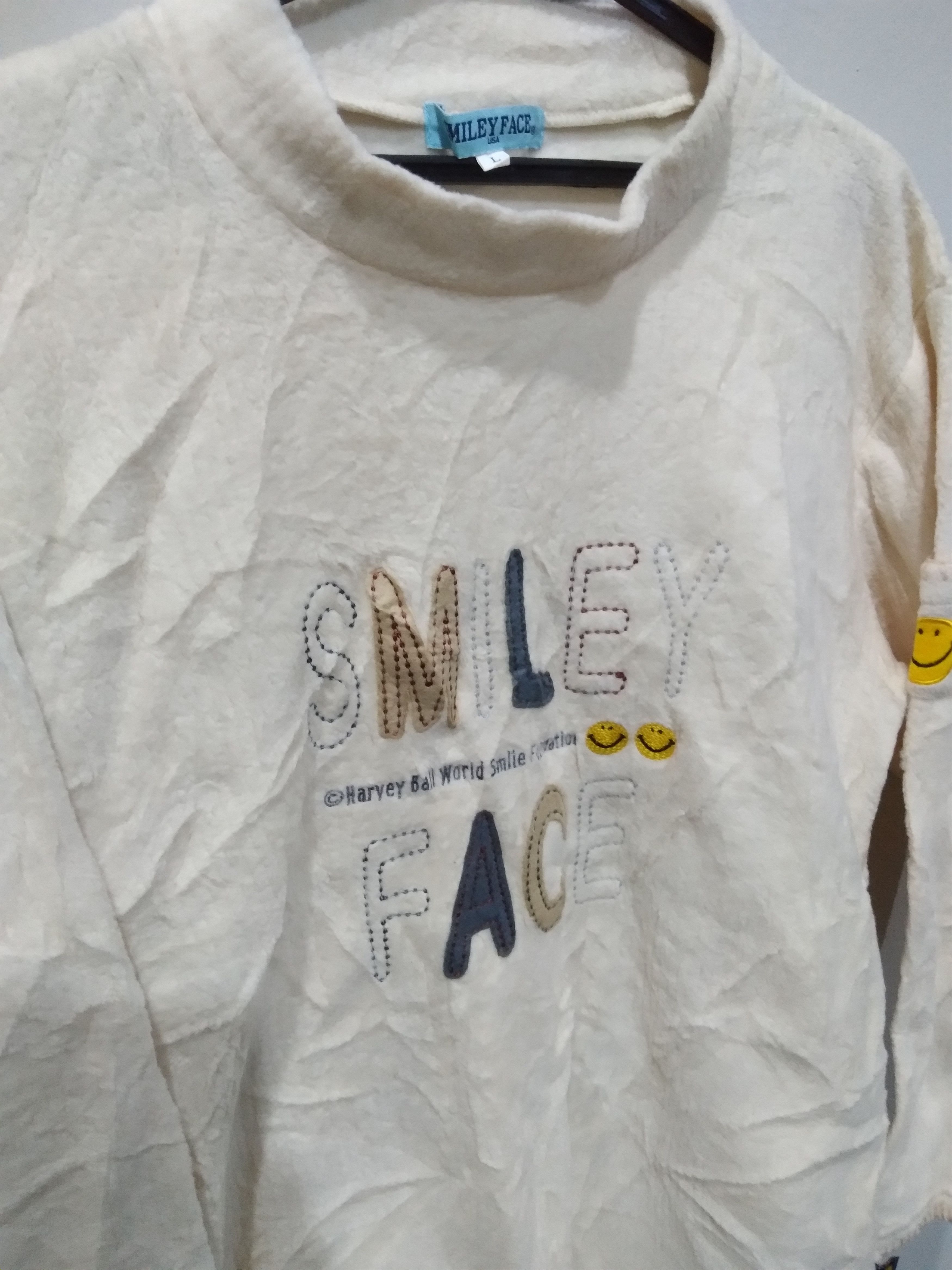 20471120 ✔️SMILEY FACE HARVEY BALL FLEECE MISPELL SMLIE FOUNDATION Size US L / EU 52-54 / 3 - 6 Thumbnail