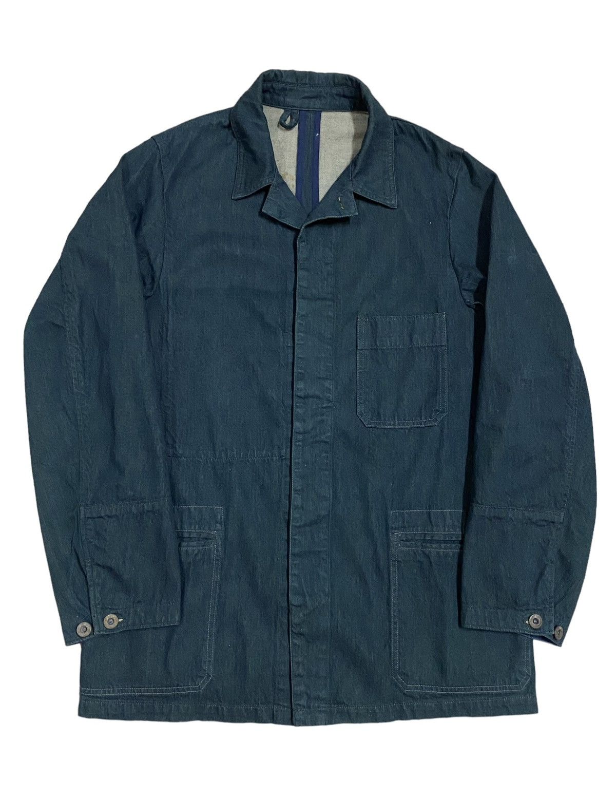 Mister Freedom × Sugar Cane Vtg🔥Bartack Denim Indigo Chore Jacket Size US M / EU 48-50 / 2 - 1 Thumbnail