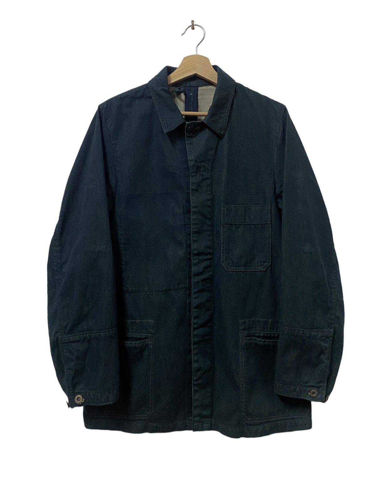 Mister Freedom × Sugar Cane Vtg🔥Bartack Denim Indigo Chore Jacket Size US M / EU 48-50 / 2 - 6 Thumbnail