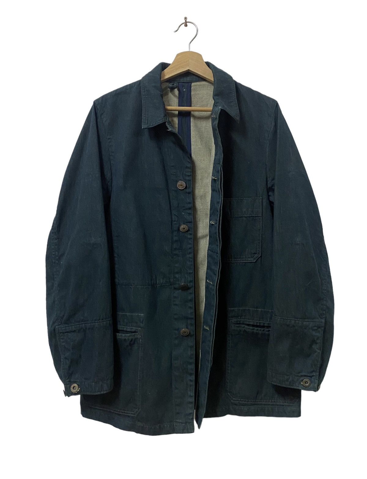 Mister Freedom × Sugar Cane Vtg🔥Bartack Denim Indigo Chore Jacket Size US M / EU 48-50 / 2 - 15 Thumbnail