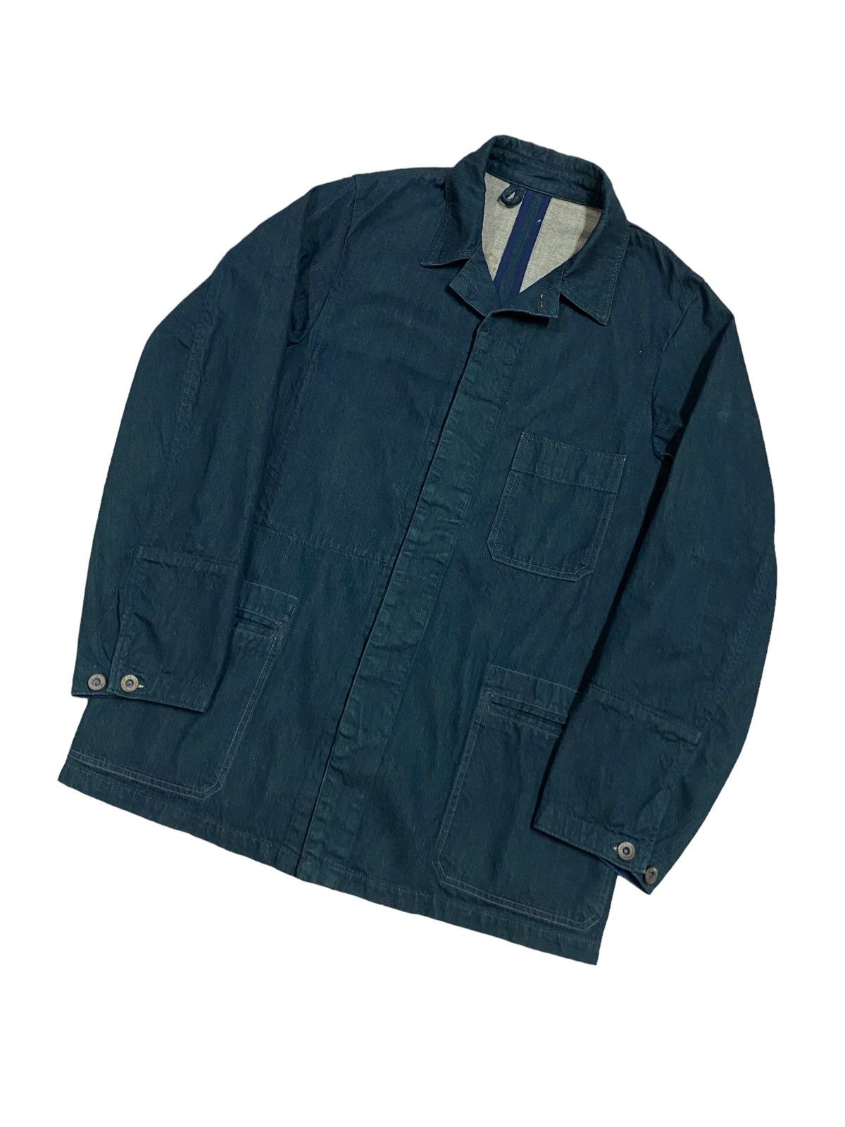 Mister Freedom × Sugar Cane Vtg🔥Bartack Denim Indigo Chore Jacket Size US M / EU 48-50 / 2 - 5 Thumbnail