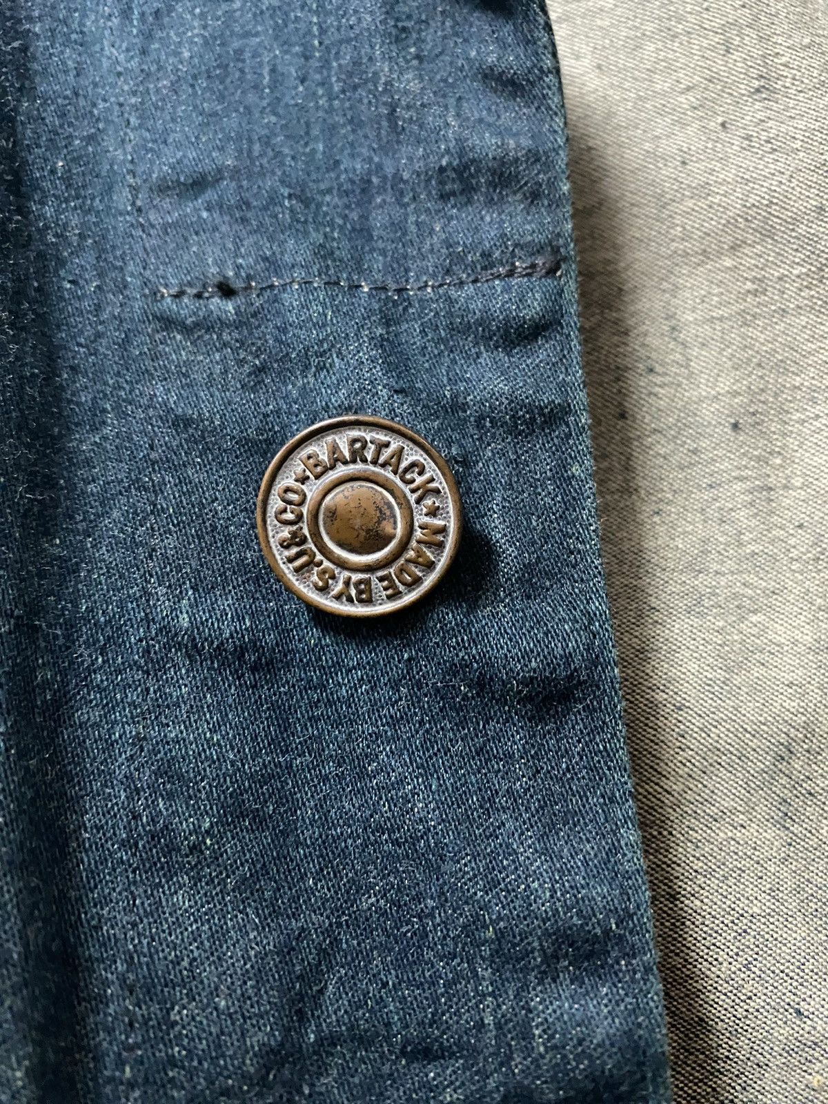 Mister Freedom × Sugar Cane Vtg🔥Bartack Denim Indigo Chore Jacket Size US M / EU 48-50 / 2 - 22 Thumbnail