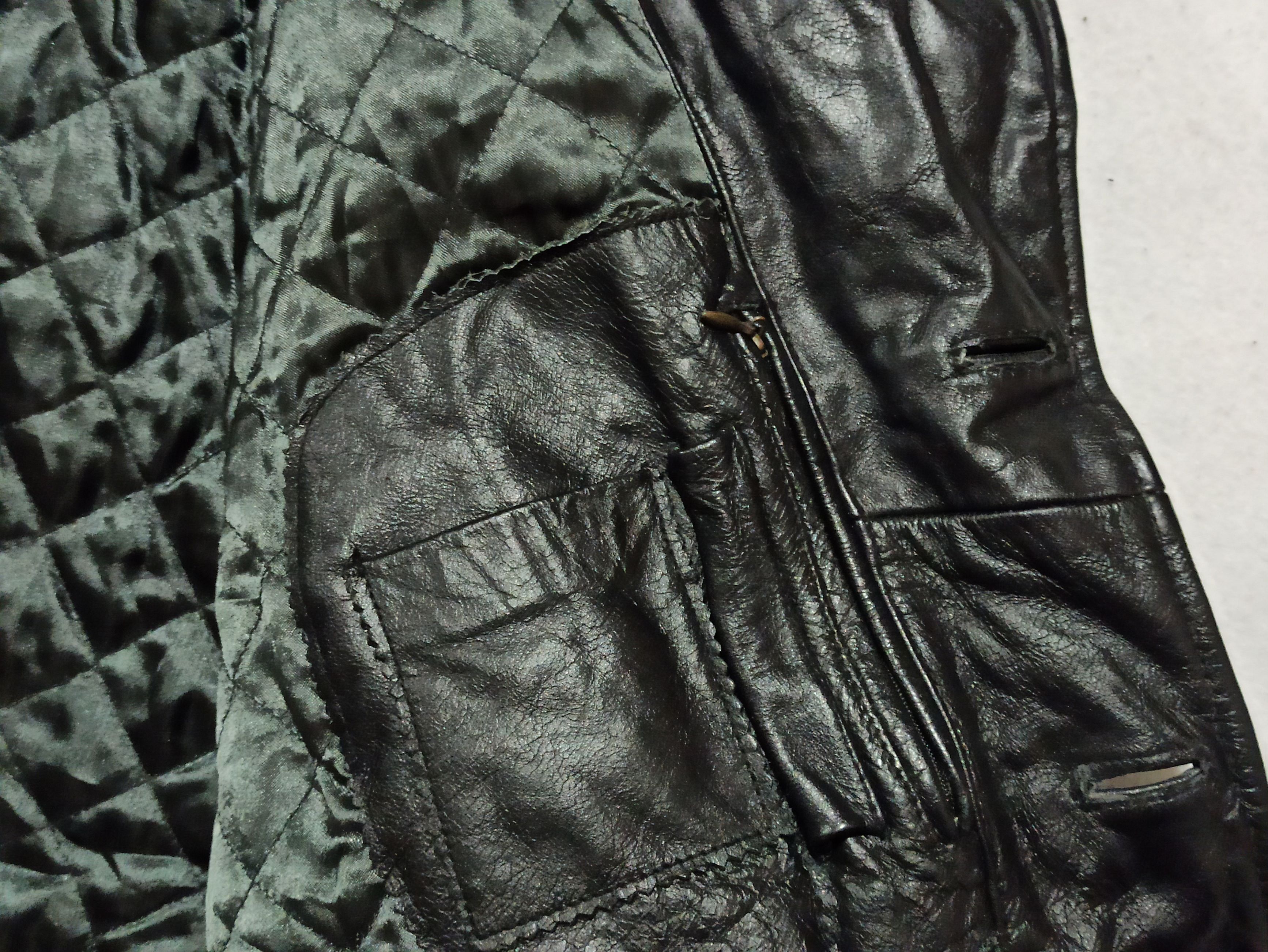 Genuine Leather Milan Leather Master Vintage Leather Pea Coat XXL Size US XXL / EU 58 / 5 - 9 Thumbnail