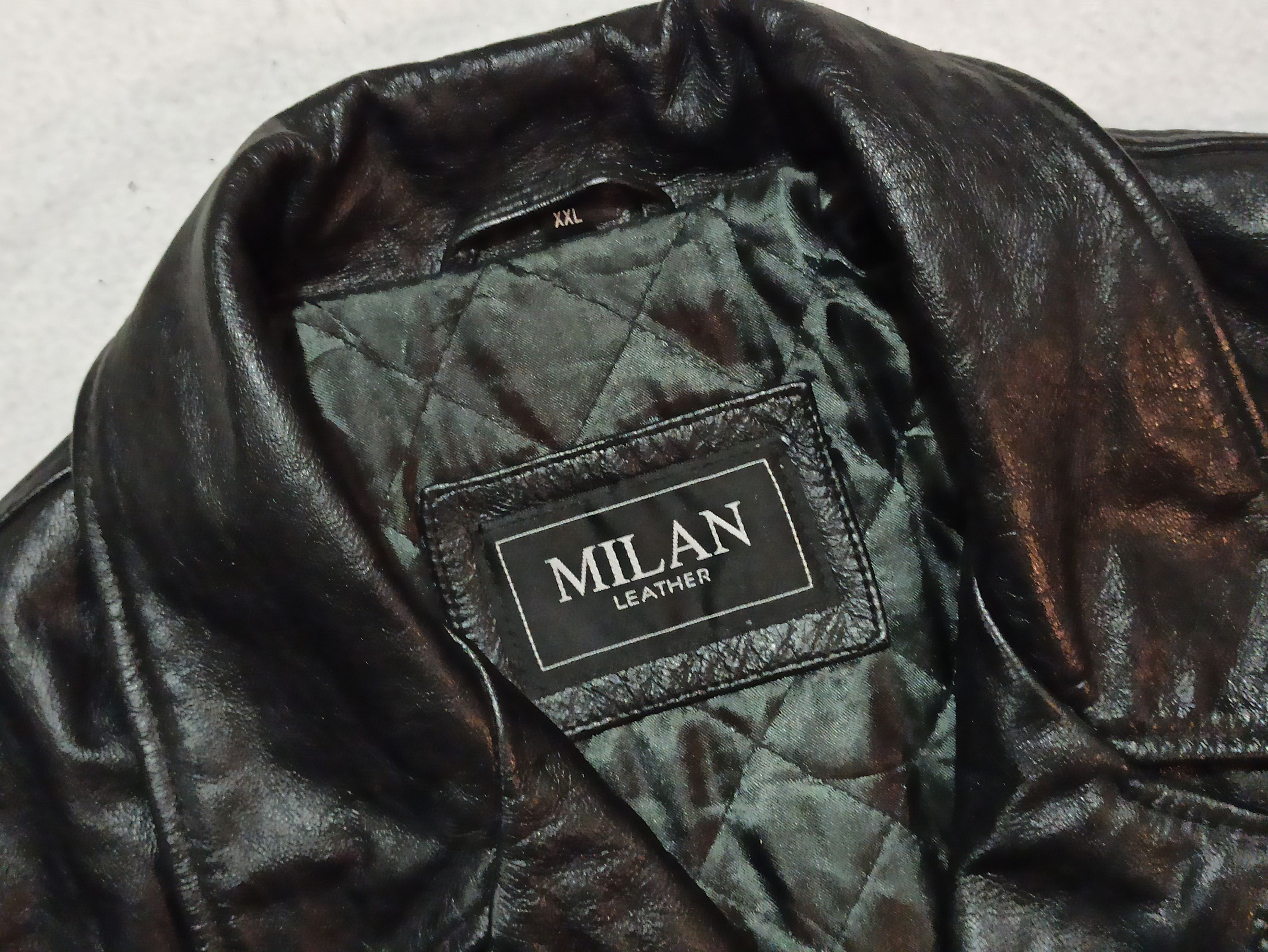Genuine Leather Milan Leather Master Vintage Leather Pea Coat XXL Size US XXL / EU 58 / 5 - 3 Thumbnail