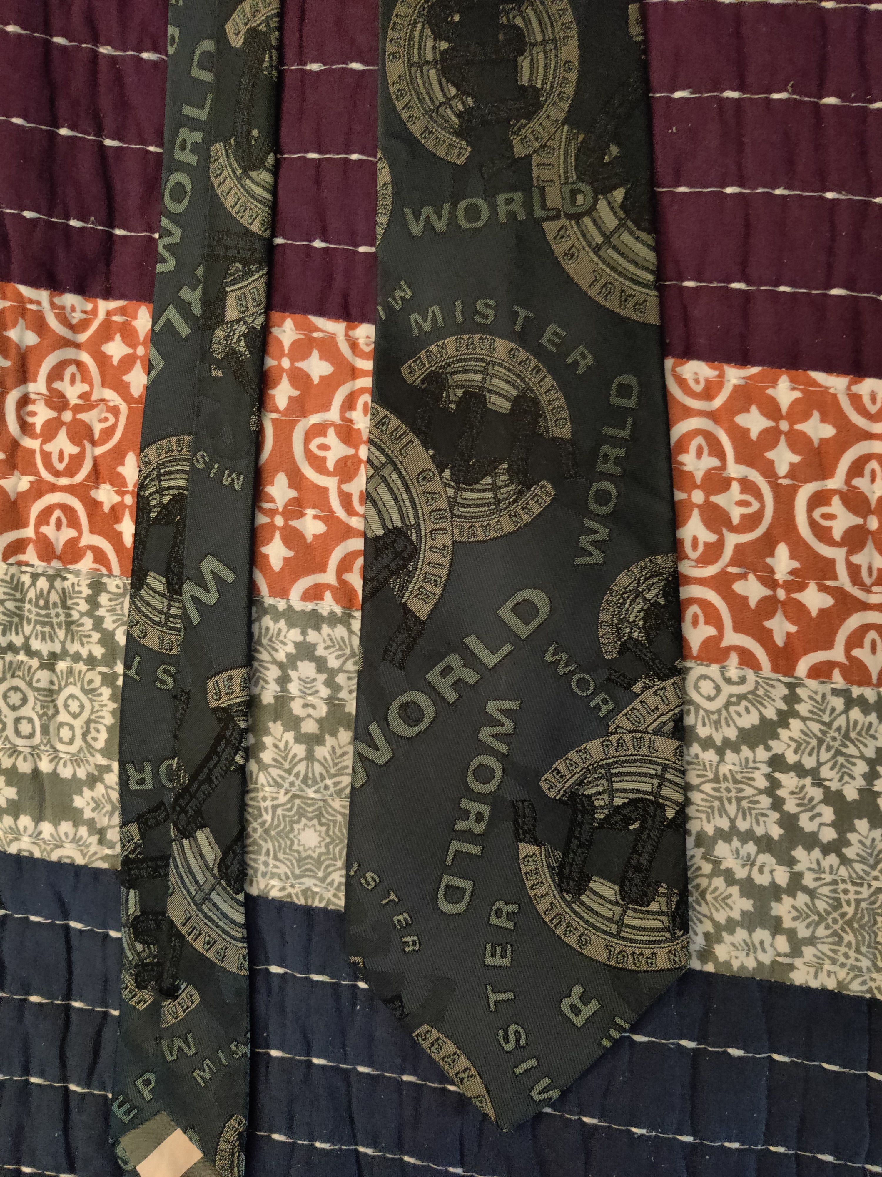 Jean Paul Gaultier Mr World men's tie 1980s punk