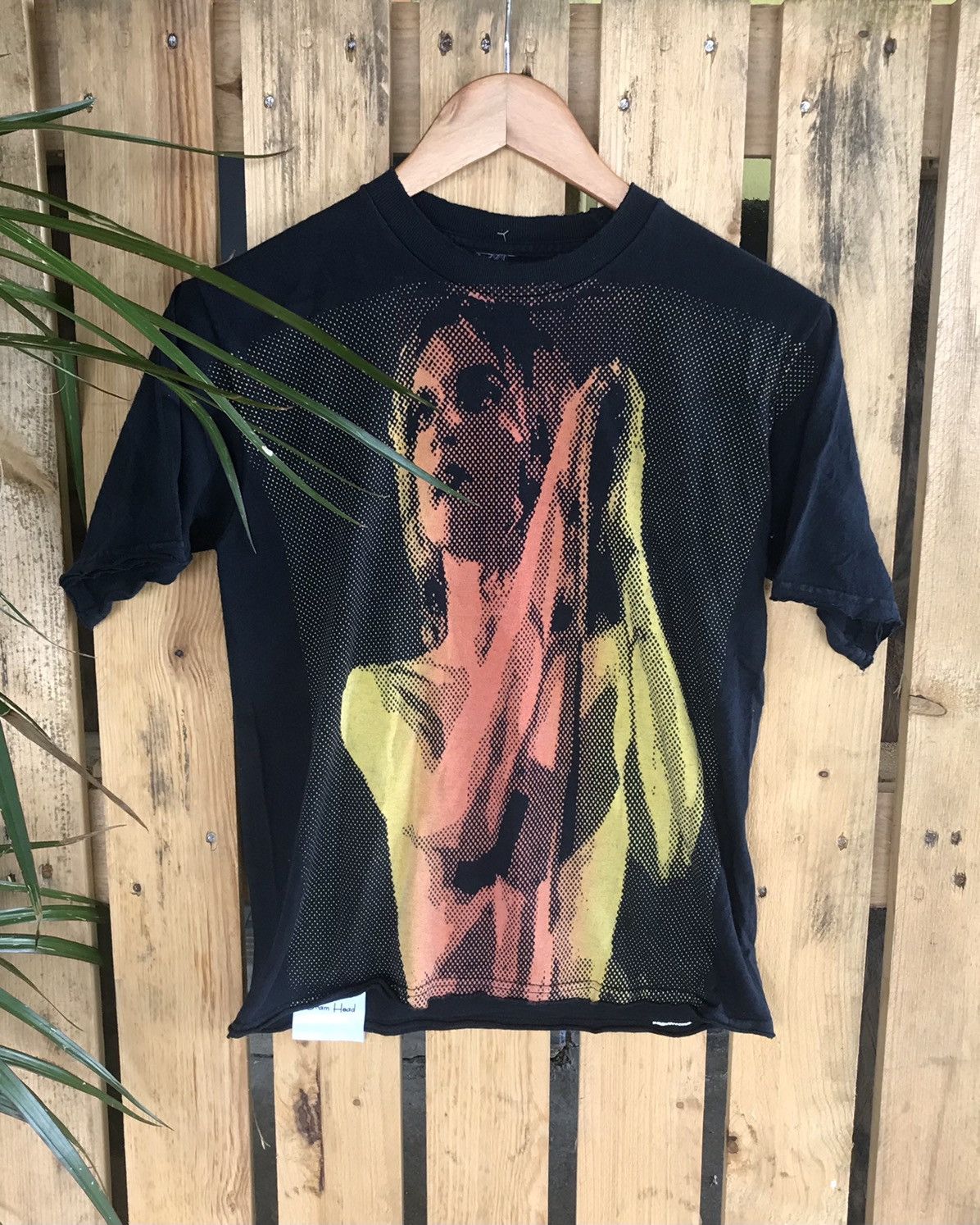 image of Archival Clothing x Band Tees VTG Iggy Pop The Stooges Punk Rock Overprint Tee in Black (Size XS)