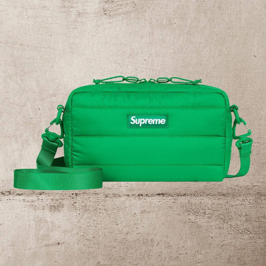 Supreme Puffer Side Bag Green