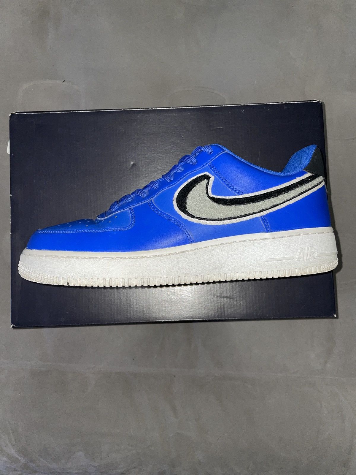Air Force low chenille swoosh blue