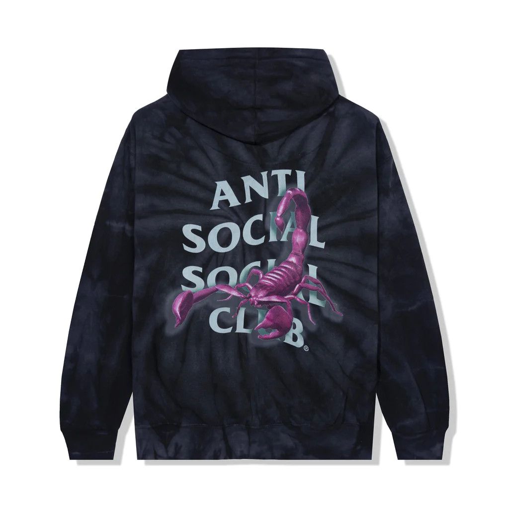 Anti Social Social Club DS Green ASSC scorpion Moodsting Black Tie Dye Hoodie Bape Grailed