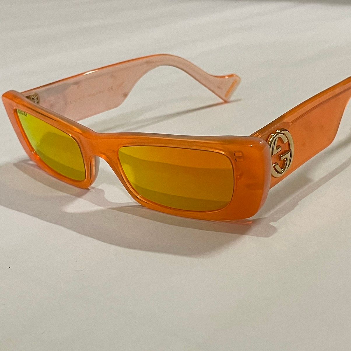 Gucci Gucci Orange Mirror Sunglasses Size ONE SIZE - 1 Preview