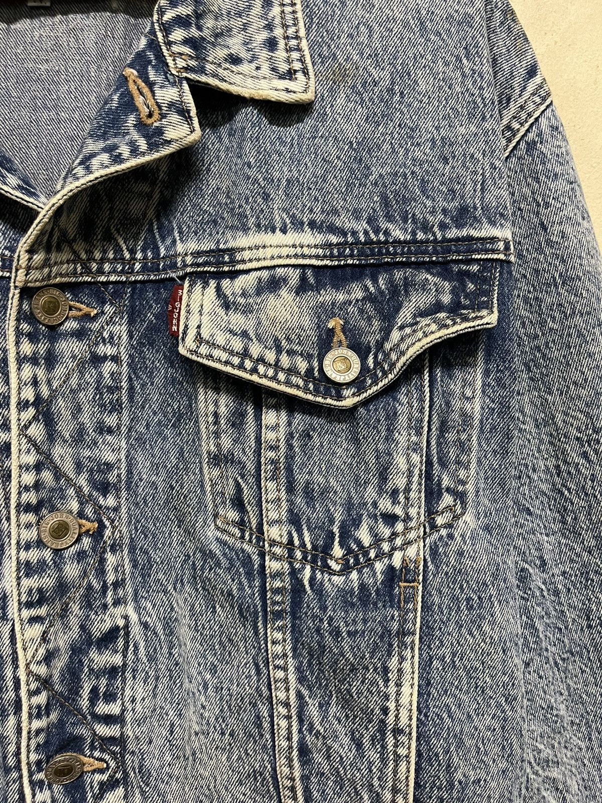 Big John Vintage Distressed Big John Spirit Denim Jacket Acid Wash Size US L / EU 52-54 / 3 - 6 Thumbnail
