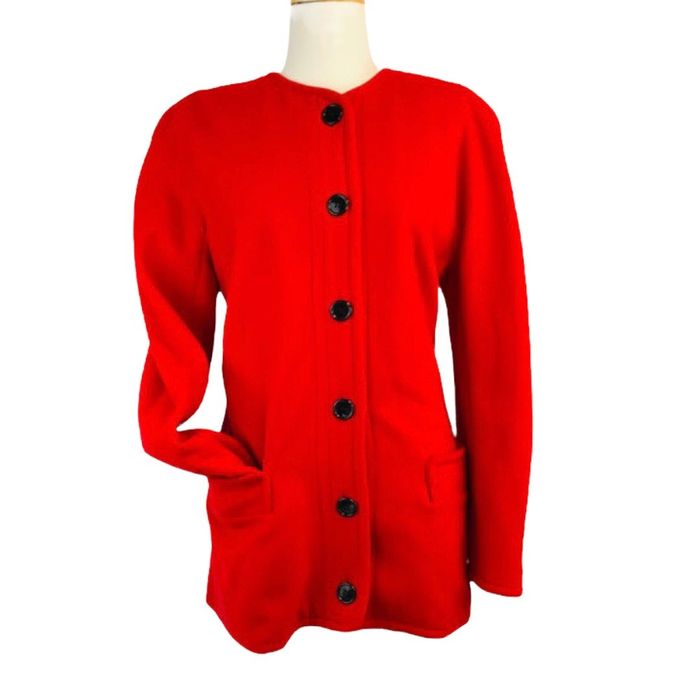 Veste Tailleur Vintage Nina Ricci Paris - Taille M - Rose Carreaux - Édition Boutique
