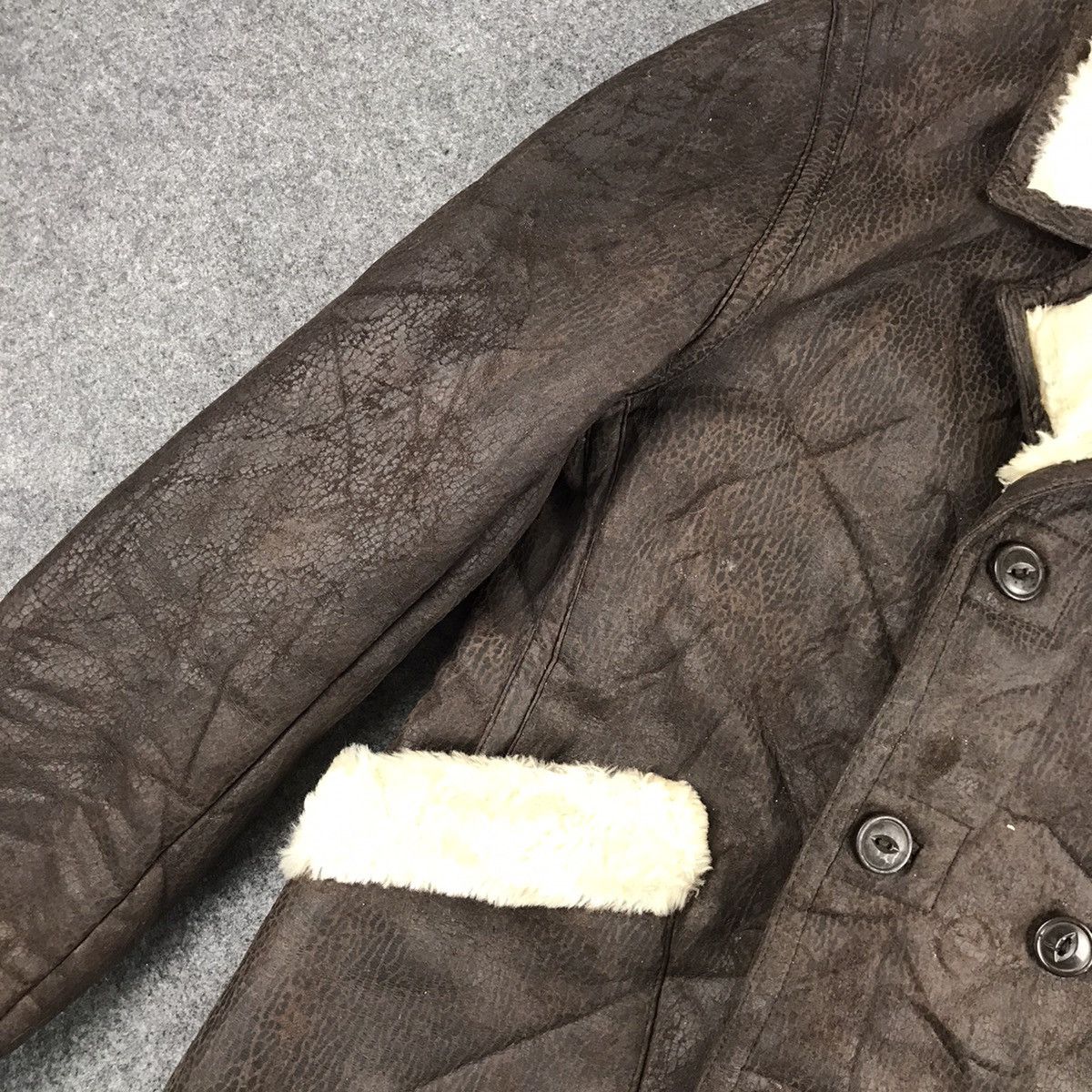 Japanese Brand × PPFM × Vintage Ppfm fur leather jacket Rare Design Size US L / EU 52-54 / 3 - 7 Thumbnail