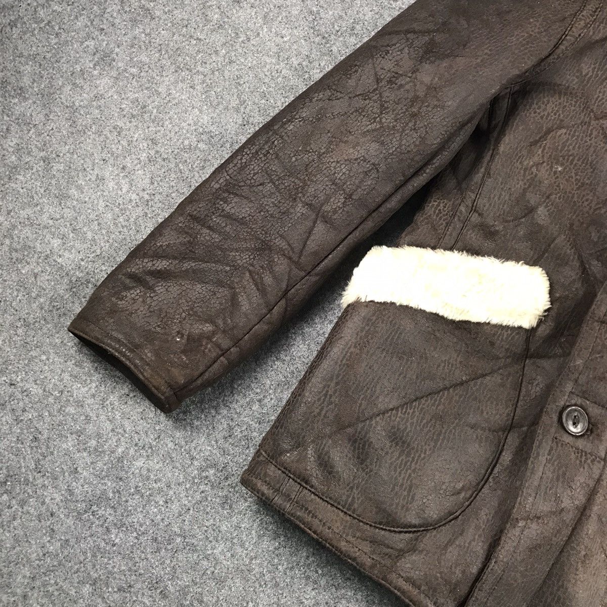 Japanese Brand × PPFM × Vintage Ppfm fur leather jacket Rare Design Size US L / EU 52-54 / 3 - 6 Thumbnail