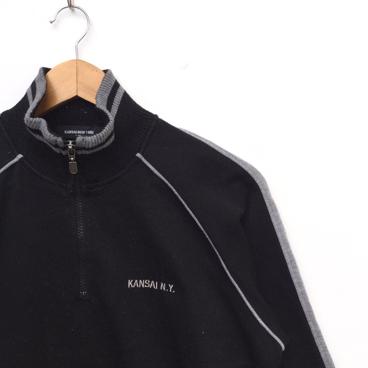 Japanese Brand Vintage 90s Kansai New York Zipper Sweatshirt Swag | M Size US M / EU 48-50 / 2 - 2 Thumbnail