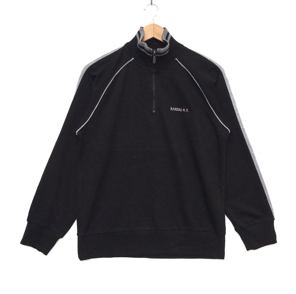 Japanese Brand Vintage 90s Kansai New York Zipper Sweatshirt Swag | M Size US M / EU 48-50 / 2 - 1 Thumbnail