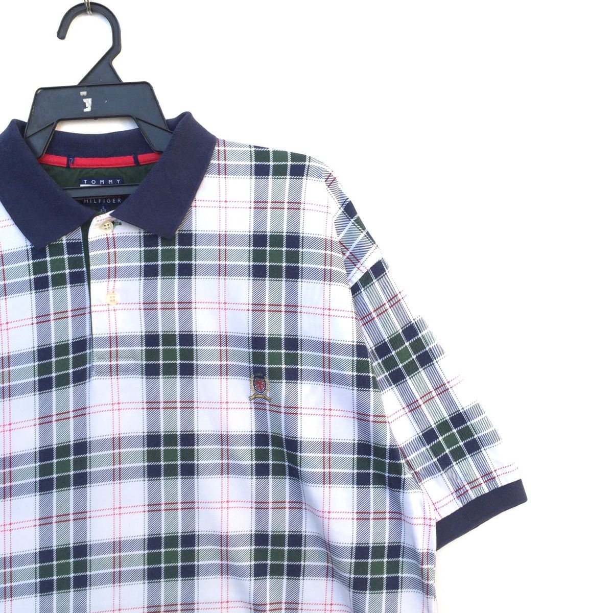 Tommy Hilfiger Vintage 90s Tommy Hilfiger Checkered Box Polo | Swag Dope Size US L / EU 52-54 / 3 - 2 Thumbnail
