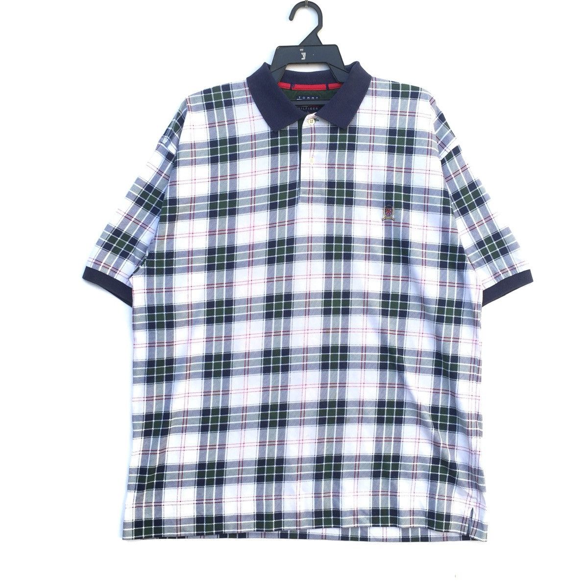 Tommy Hilfiger Vintage 90s Tommy Hilfiger Checkered Box Polo | Swag Dope Size US L / EU 52-54 / 3 - 1 Thumbnail