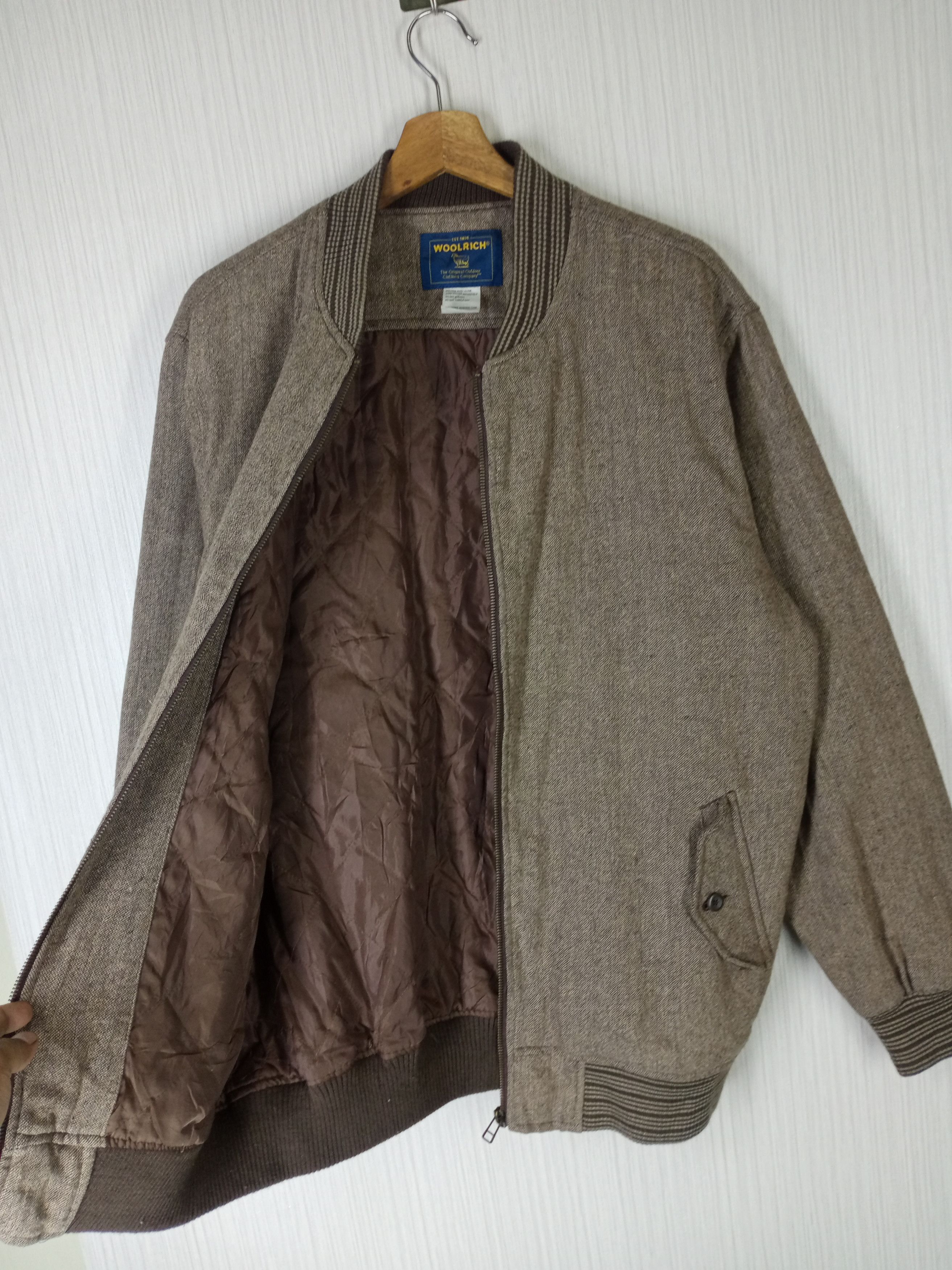 Woolrich Woolen Mills Rare Vintage 90s Woolrich Bomber Wool Varsity Jacket Size US L / EU 52-54 / 3 - 3 Thumbnail