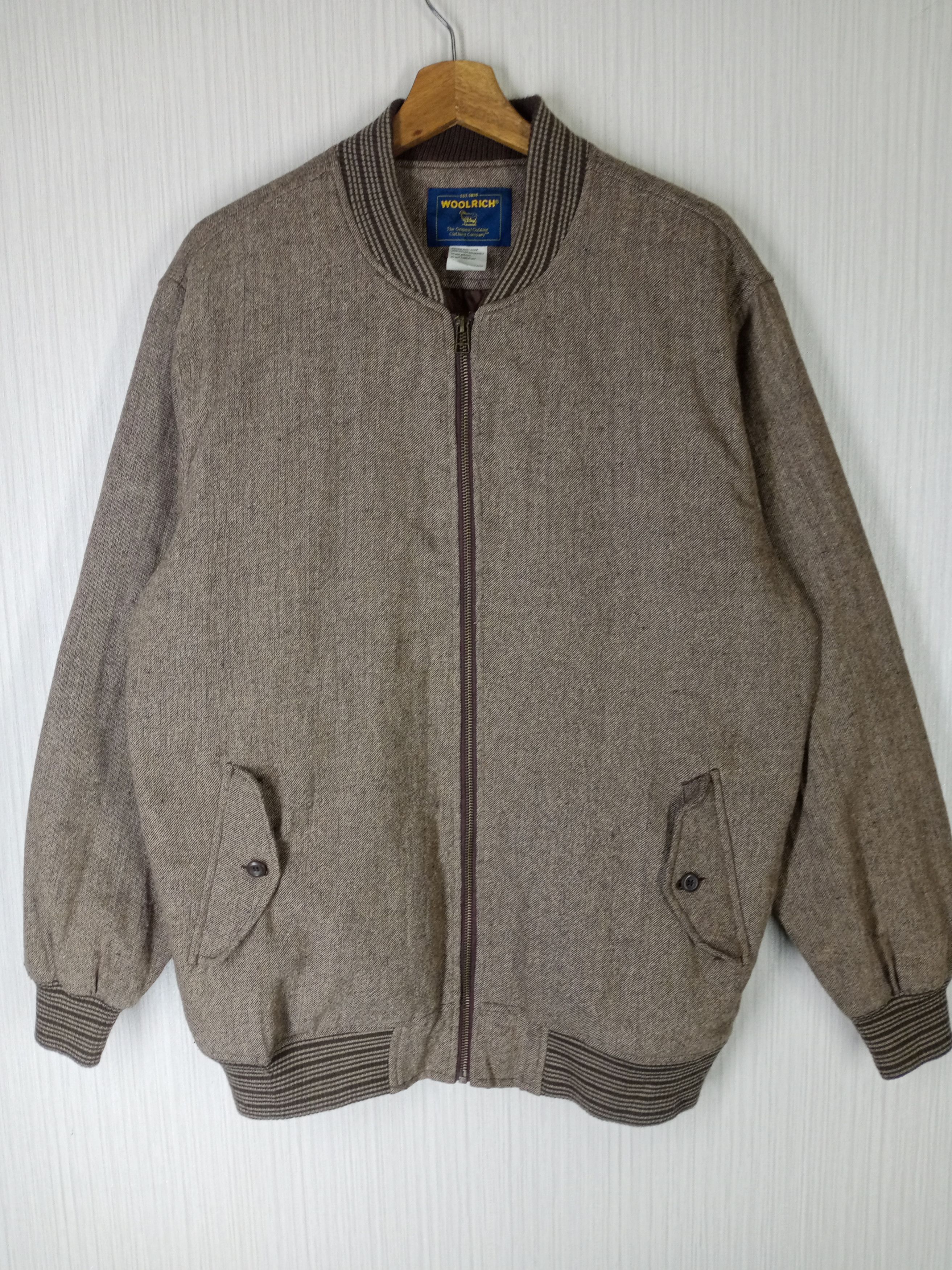 Woolrich Woolen Mills Rare Vintage 90s Woolrich Bomber Wool Varsity Jacket Size US L / EU 52-54 / 3 - 1 Thumbnail