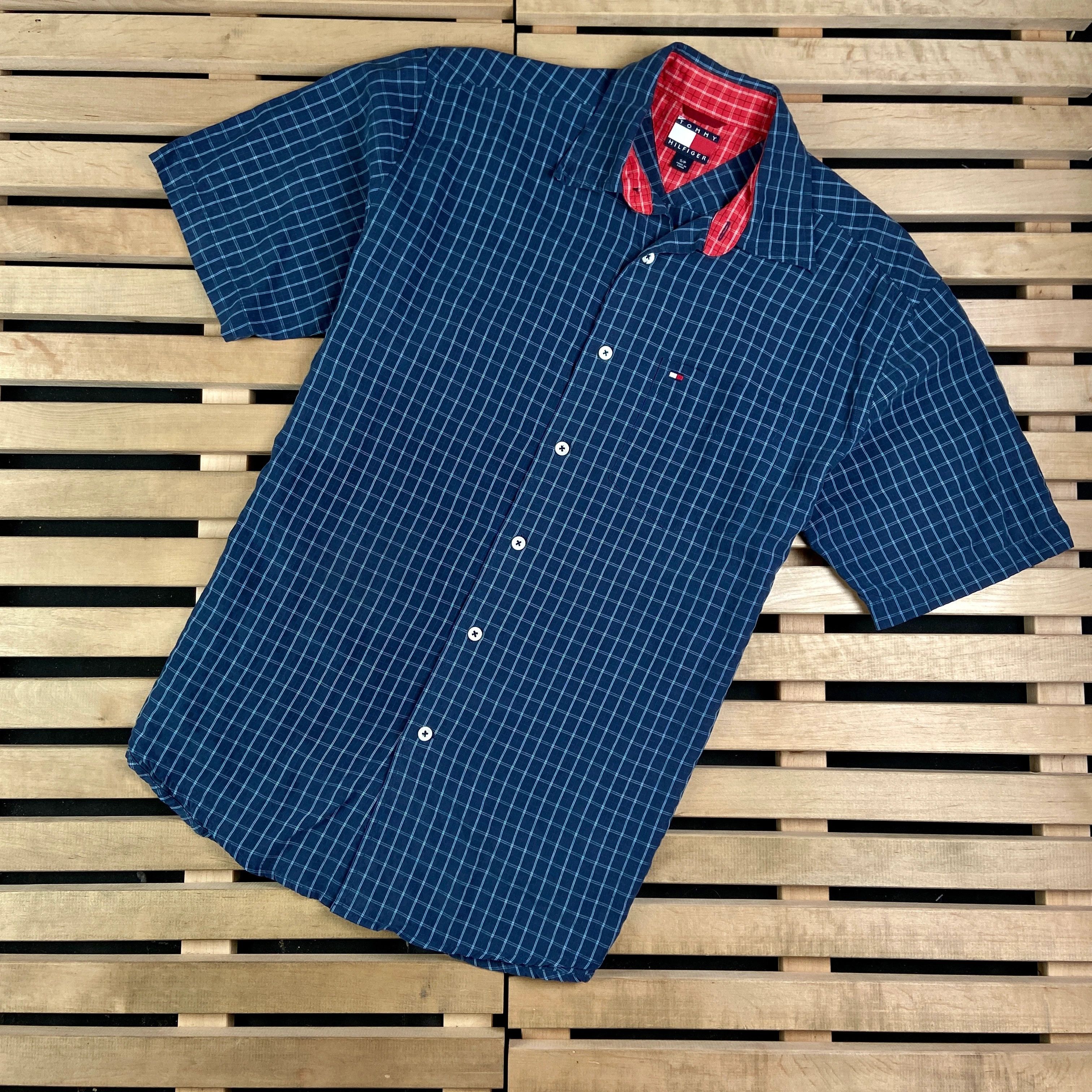 Tommy Hilfiger × Vintage Mens Shirt Short Sleeve Tommy Hilfiger Vintage Size S Size US S / EU 44-46 / 1 - 1 Thumbnail