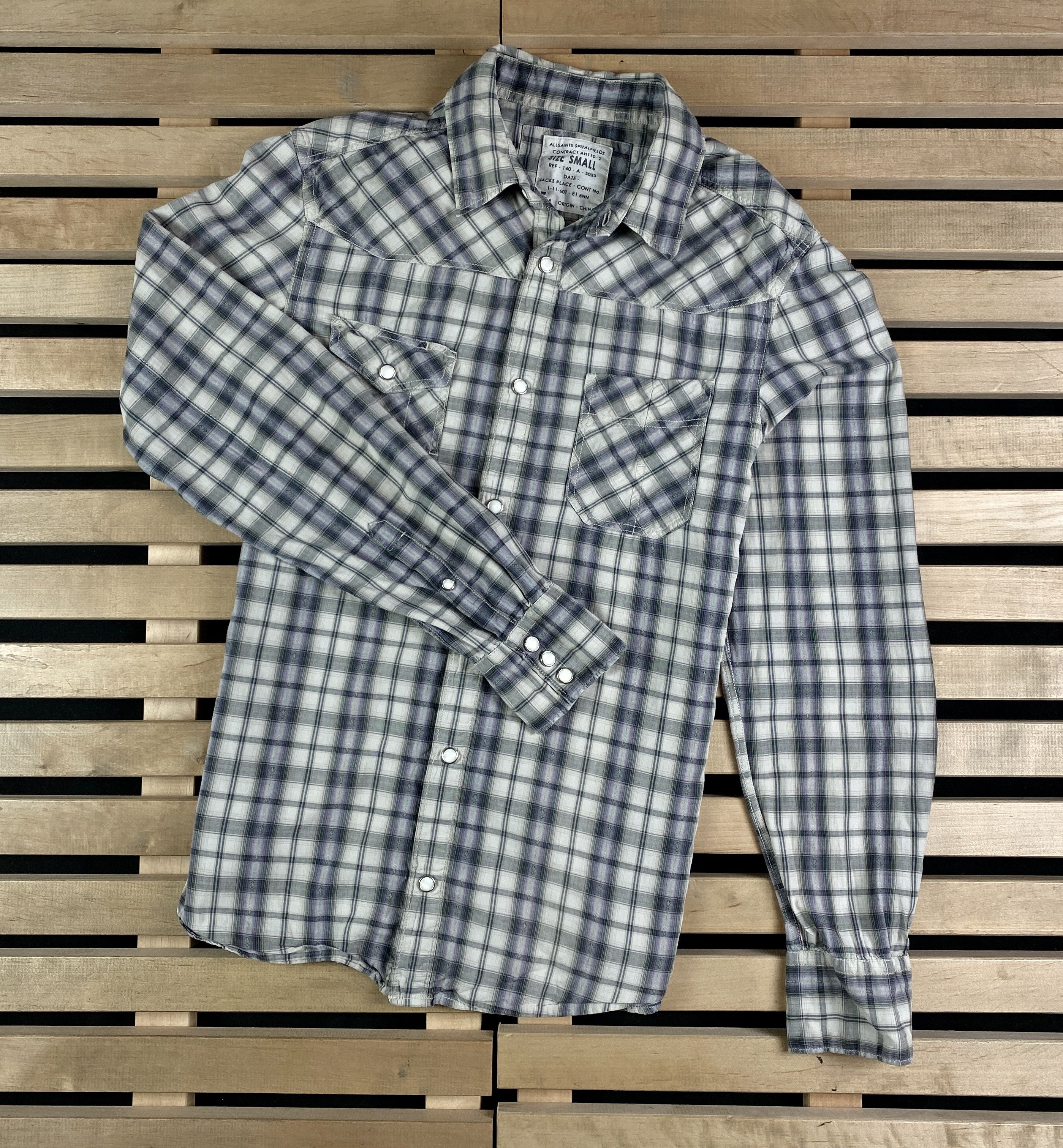 Allsaints Mens Allsaints Shirt Long Sleeve Size S Size US S / EU 44-46 / 1 - 1 Thumbnail