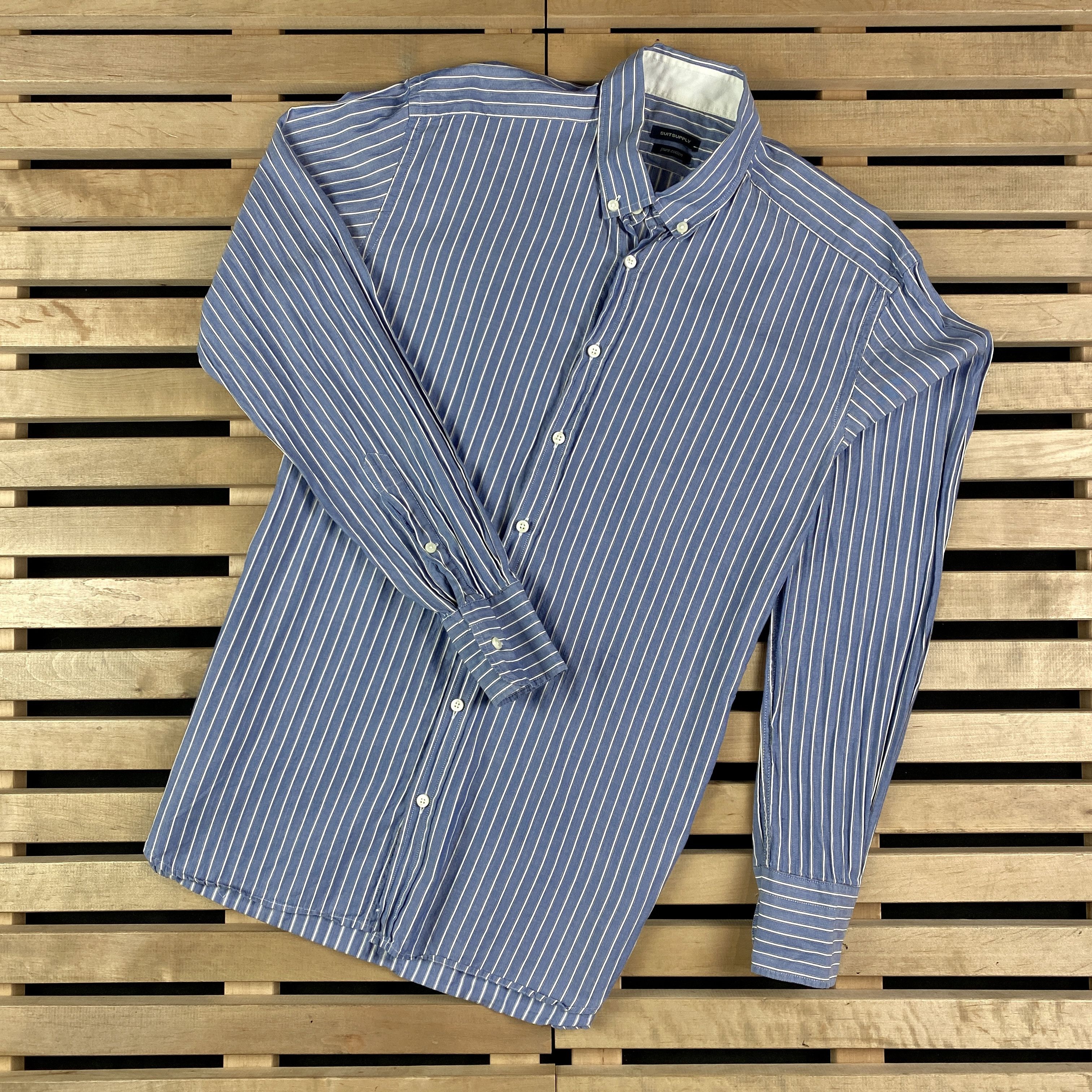 Suitsupply Mens Shirt Long Sleeve Suitsupply Size 38/15 Size US M / EU 48-50 / 2 - 1 Thumbnail