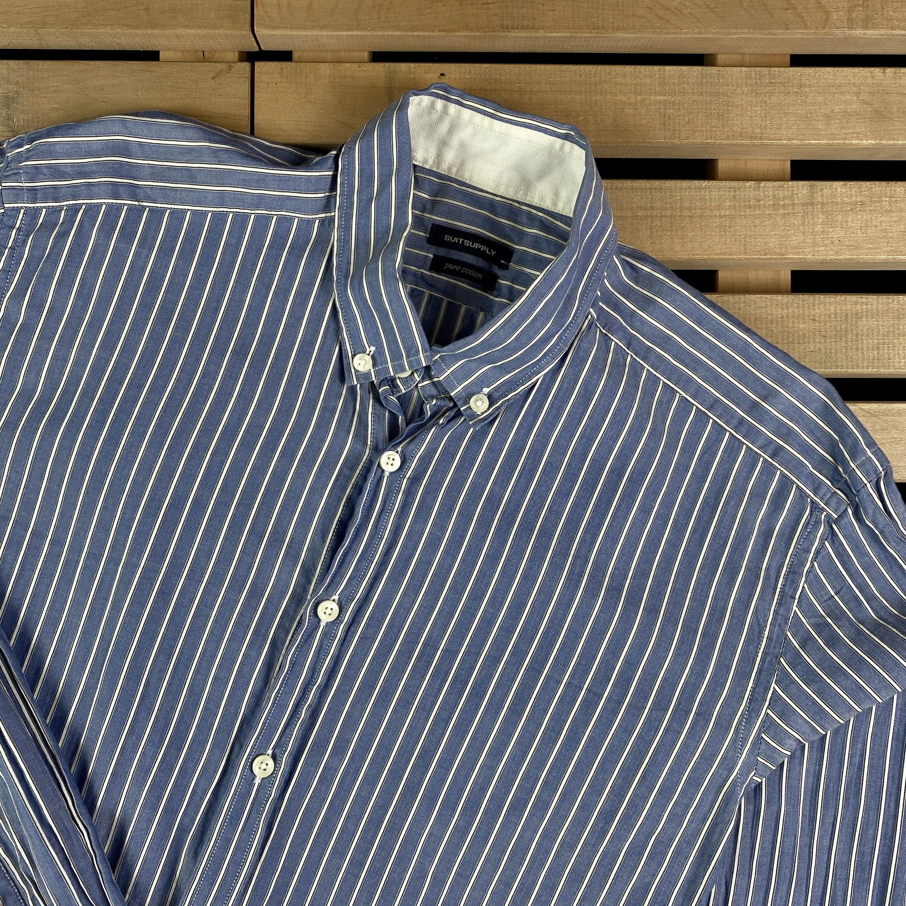 Suitsupply Mens Shirt Long Sleeve Suitsupply Size 38/15 Size US M / EU 48-50 / 2 - 2 Thumbnail