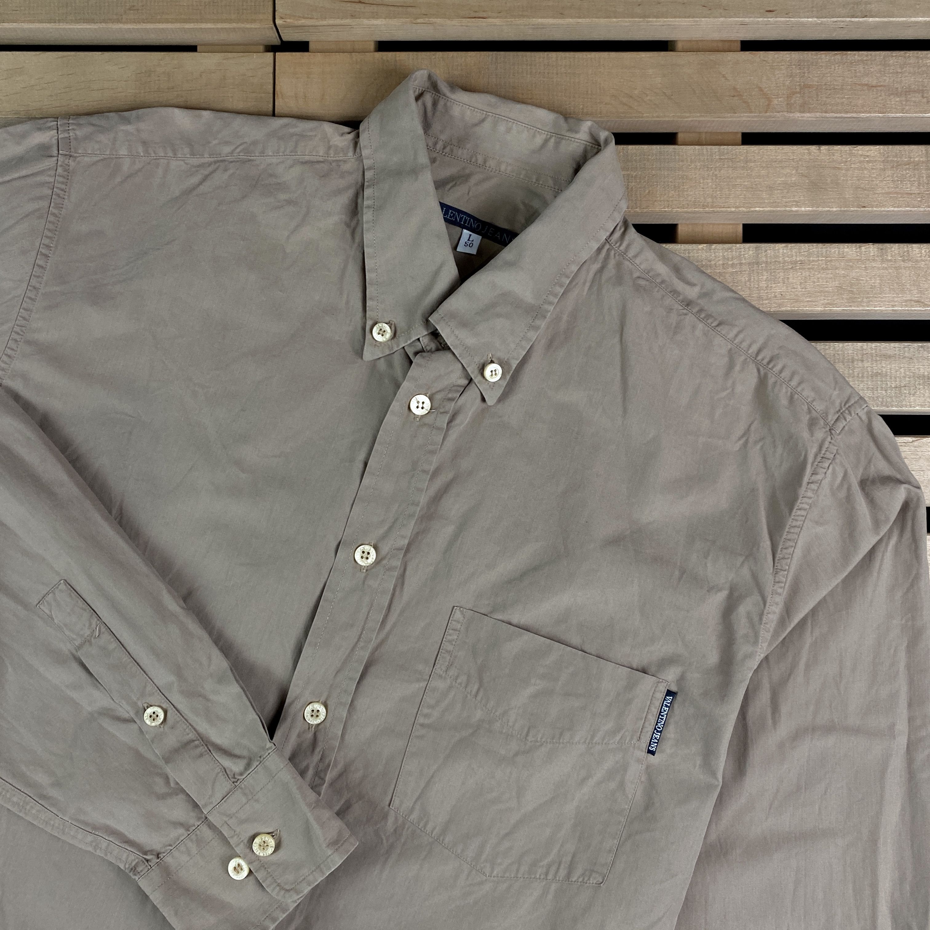 Valentino × Vintage Mens Valentino Vintage Shirt Long Sleeve Size L Size US L / EU 52-54 / 3 - 2 Thumbnail