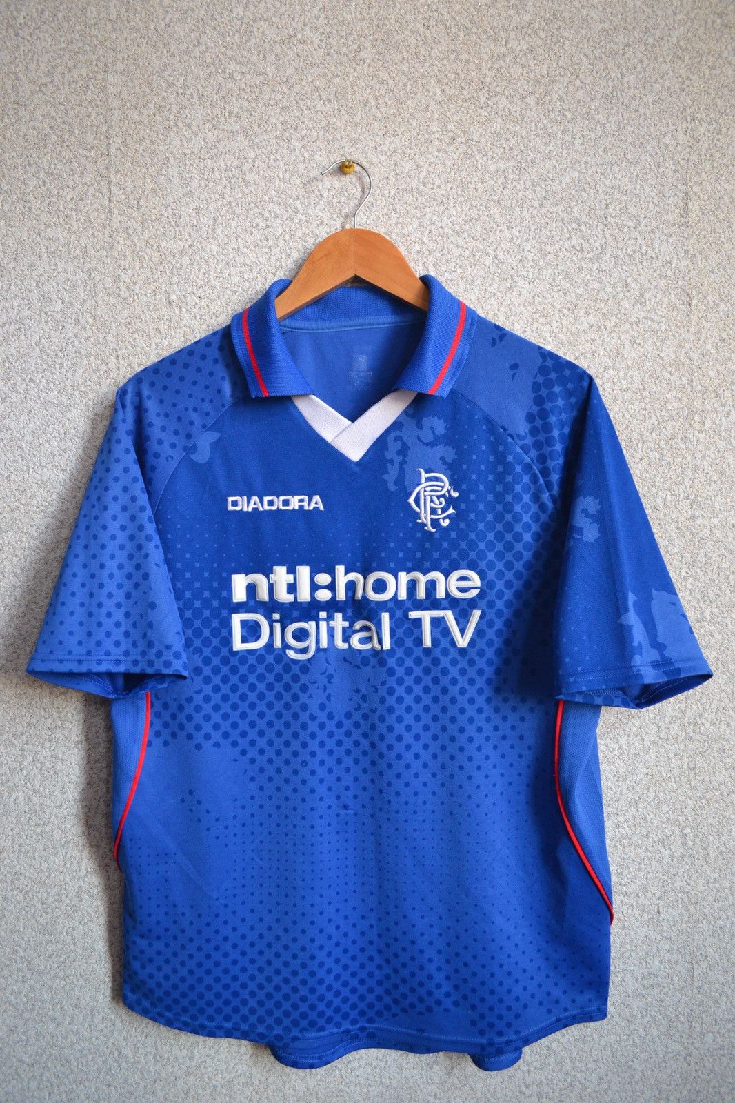 Vintage Glasgow Rangers 2002-03 Football Diadora Shirt