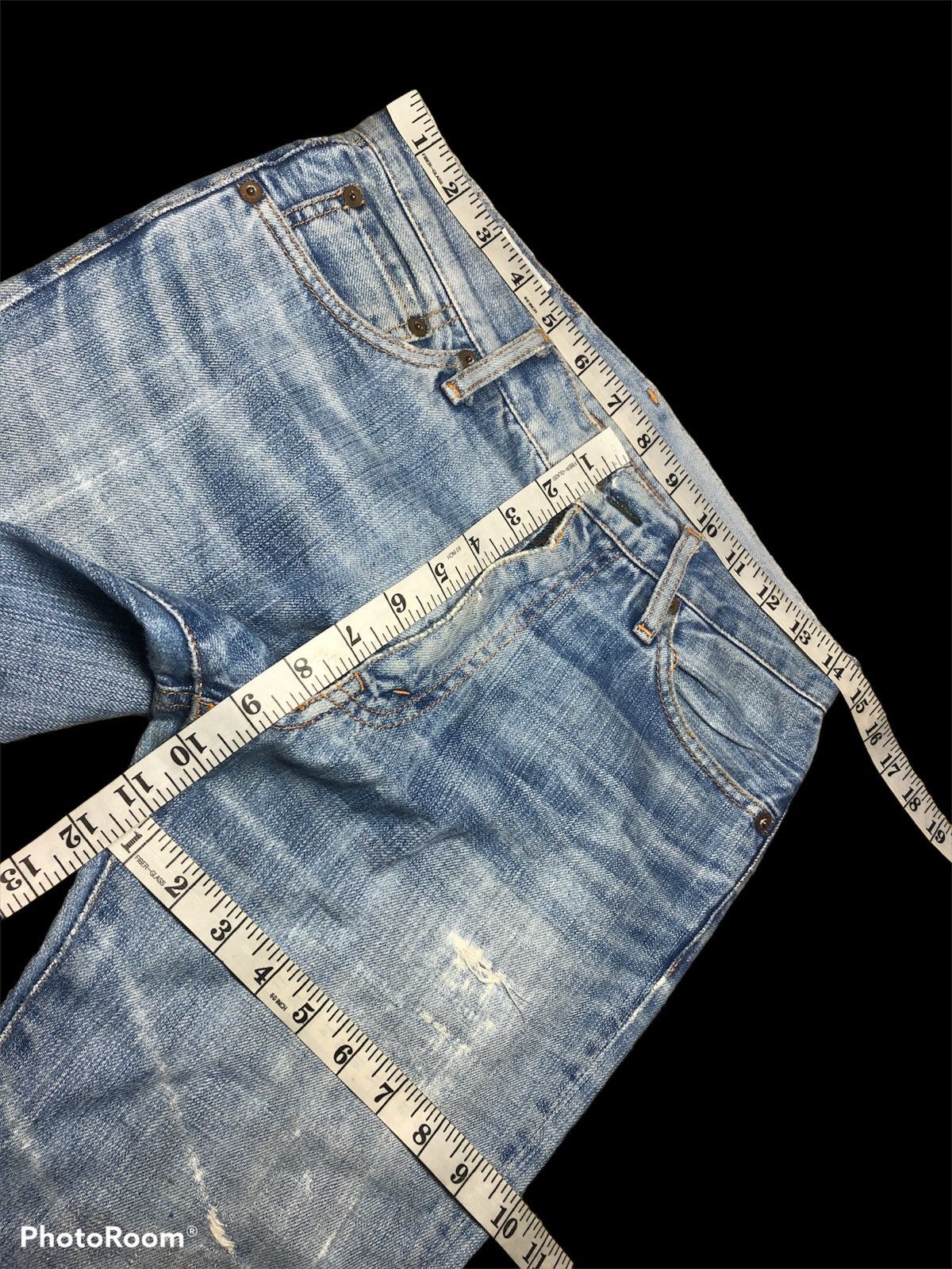 EIGHT-G × Japanese Brand FLARE⚡️DAMAGED ZIGZAG REBUILD DISTRESSED DENIM BY EIGHT G Size US 29 - 9 Thumbnail