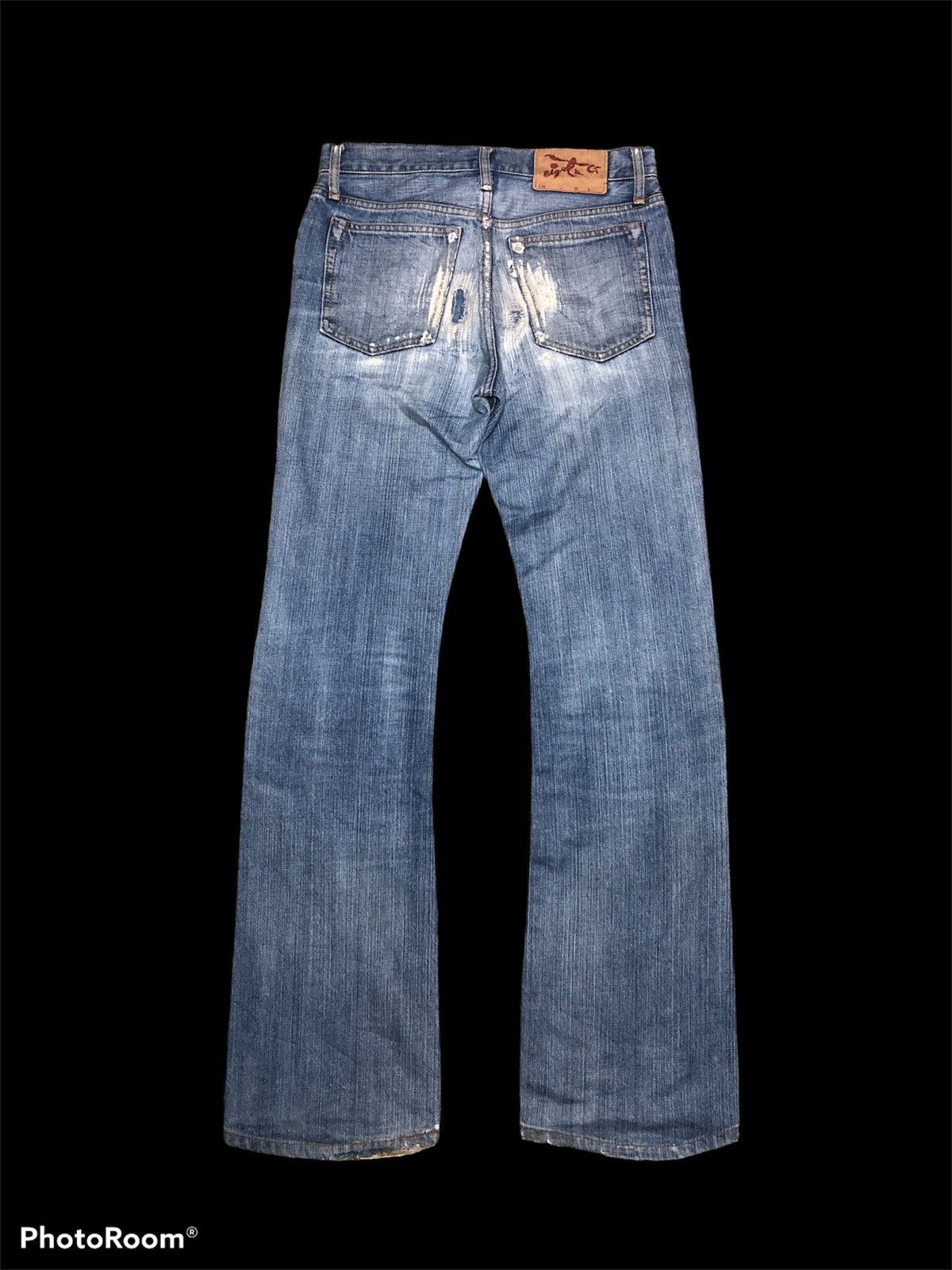 EIGHT-G × Japanese Brand FLARE⚡️DAMAGED ZIGZAG REBUILD DISTRESSED DENIM BY EIGHT G Size US 29 - 2 Thumbnail