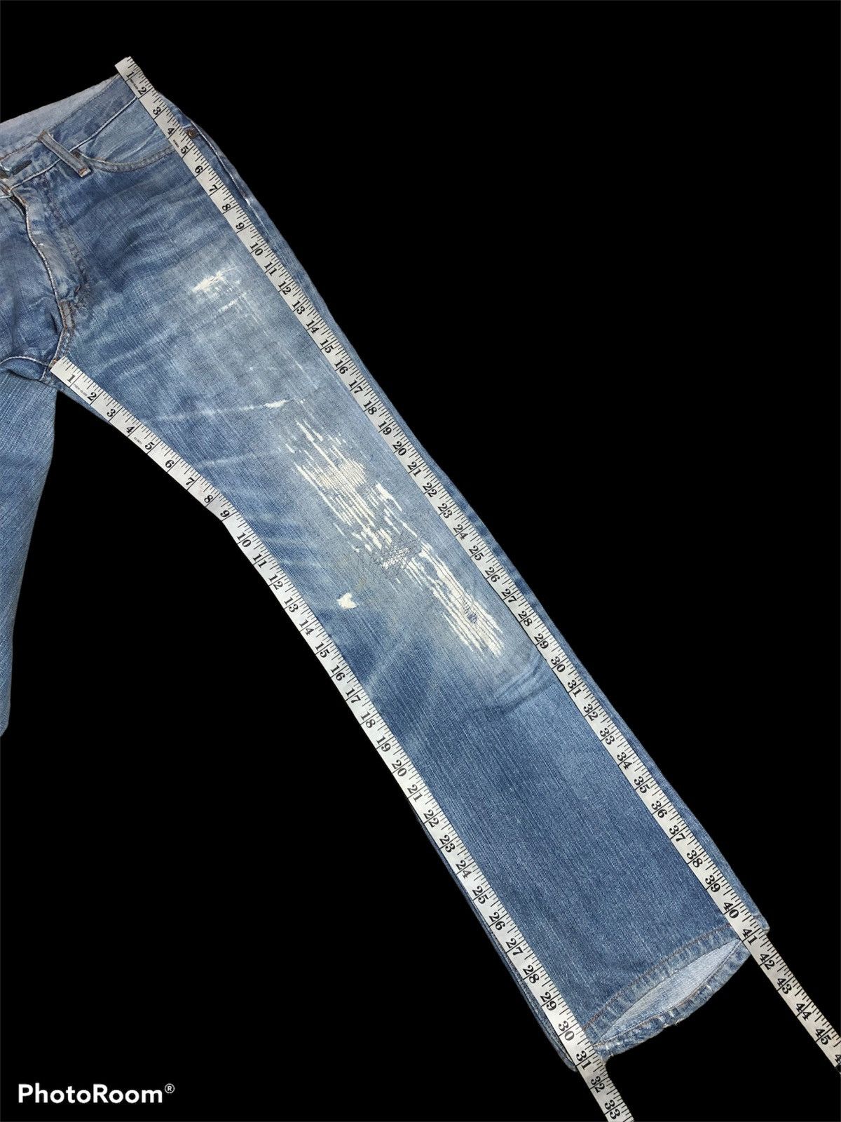 EIGHT-G × Japanese Brand FLARE⚡️DAMAGED ZIGZAG REBUILD DISTRESSED DENIM BY EIGHT G Size US 29 - 11 Thumbnail